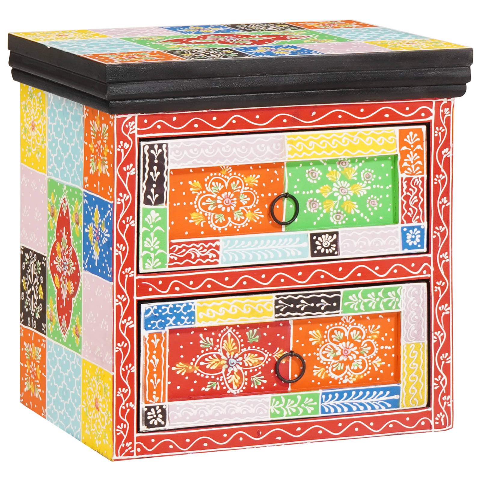 Nattbordskap Flerfarget 40 x 30 x 40 cm Massivt tre med maling