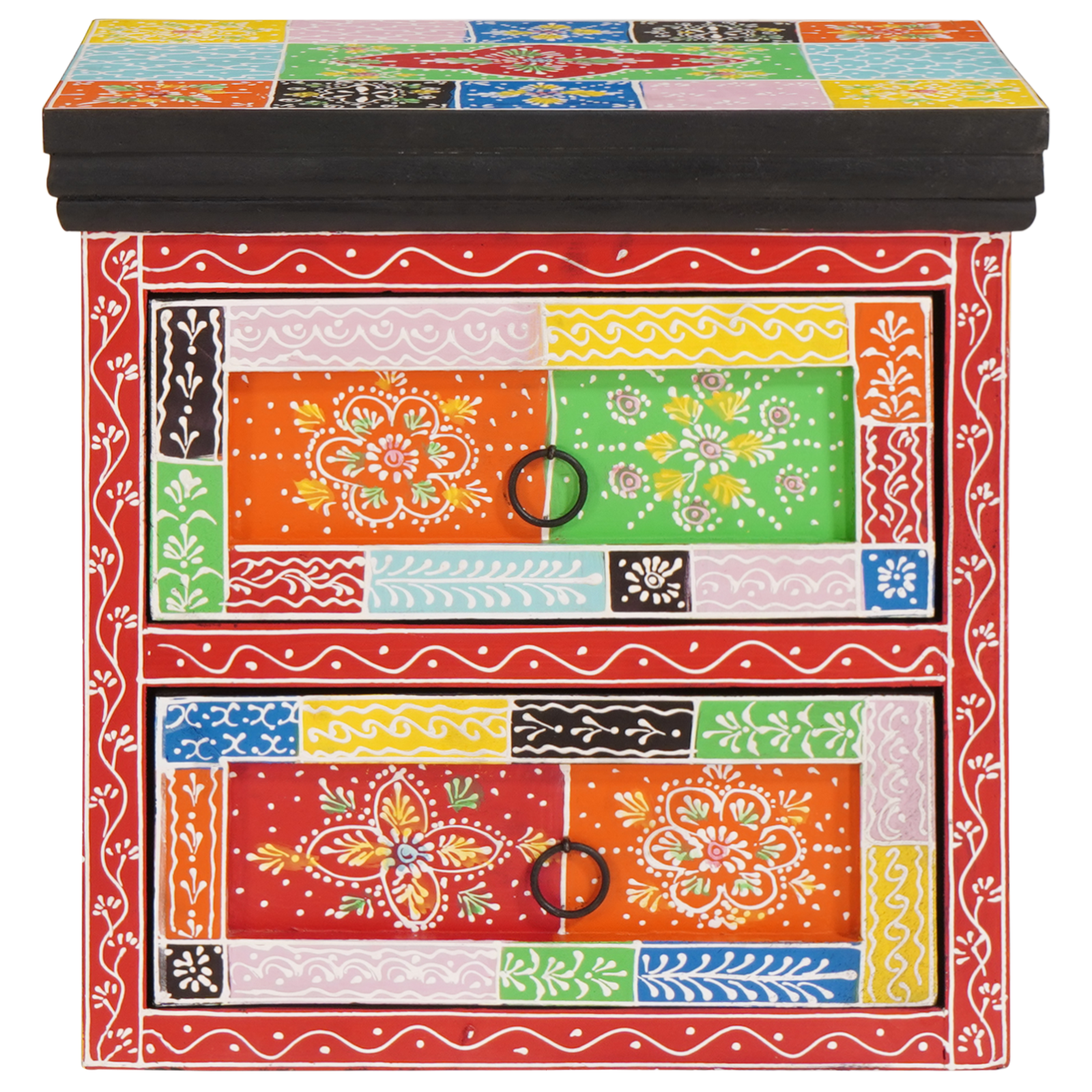 Nattbordskap Flerfarget 40 x 30 x 40 cm Massivt tre med maling