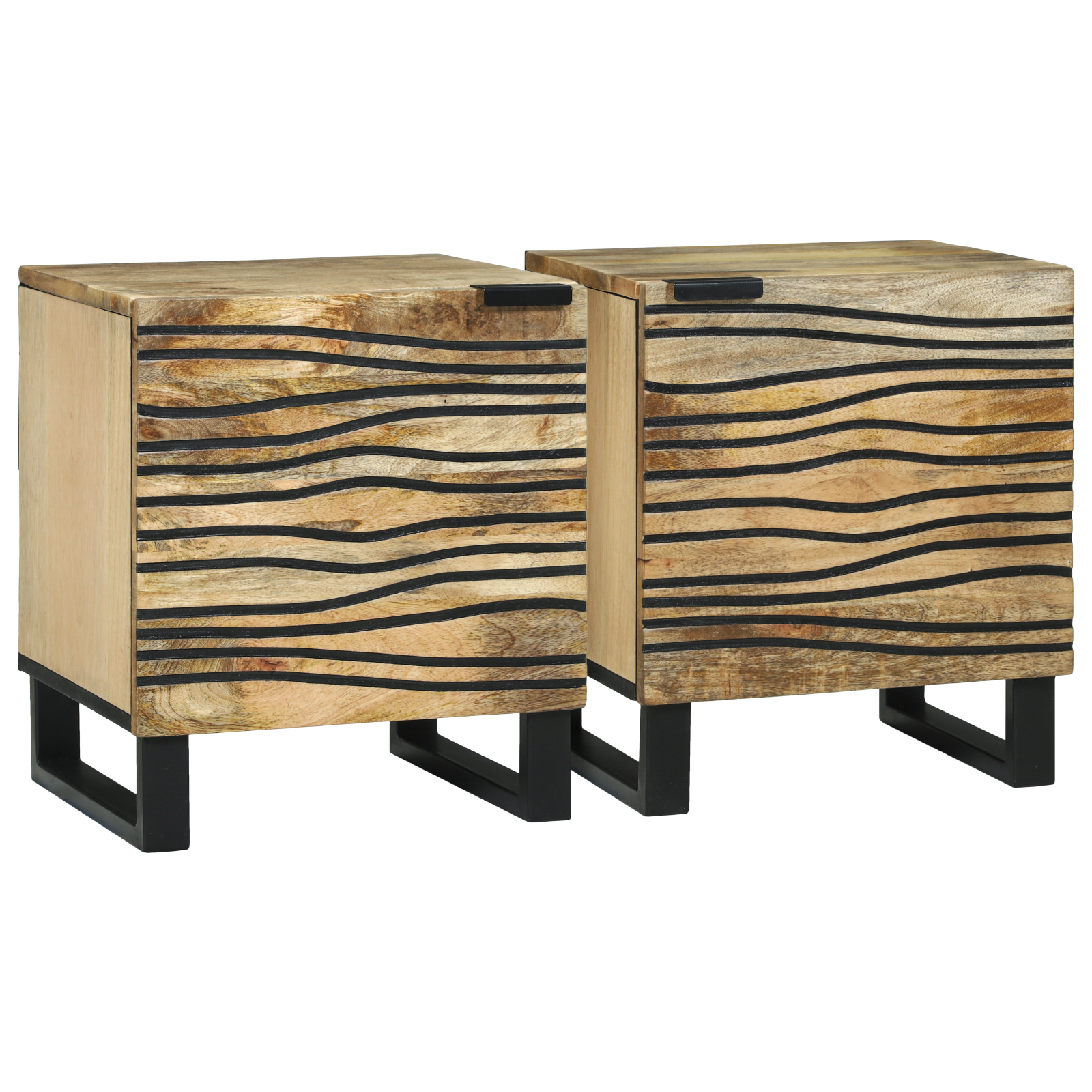 Nattbord 2 stk 40x33.5x46 cm Massivt Mangotre