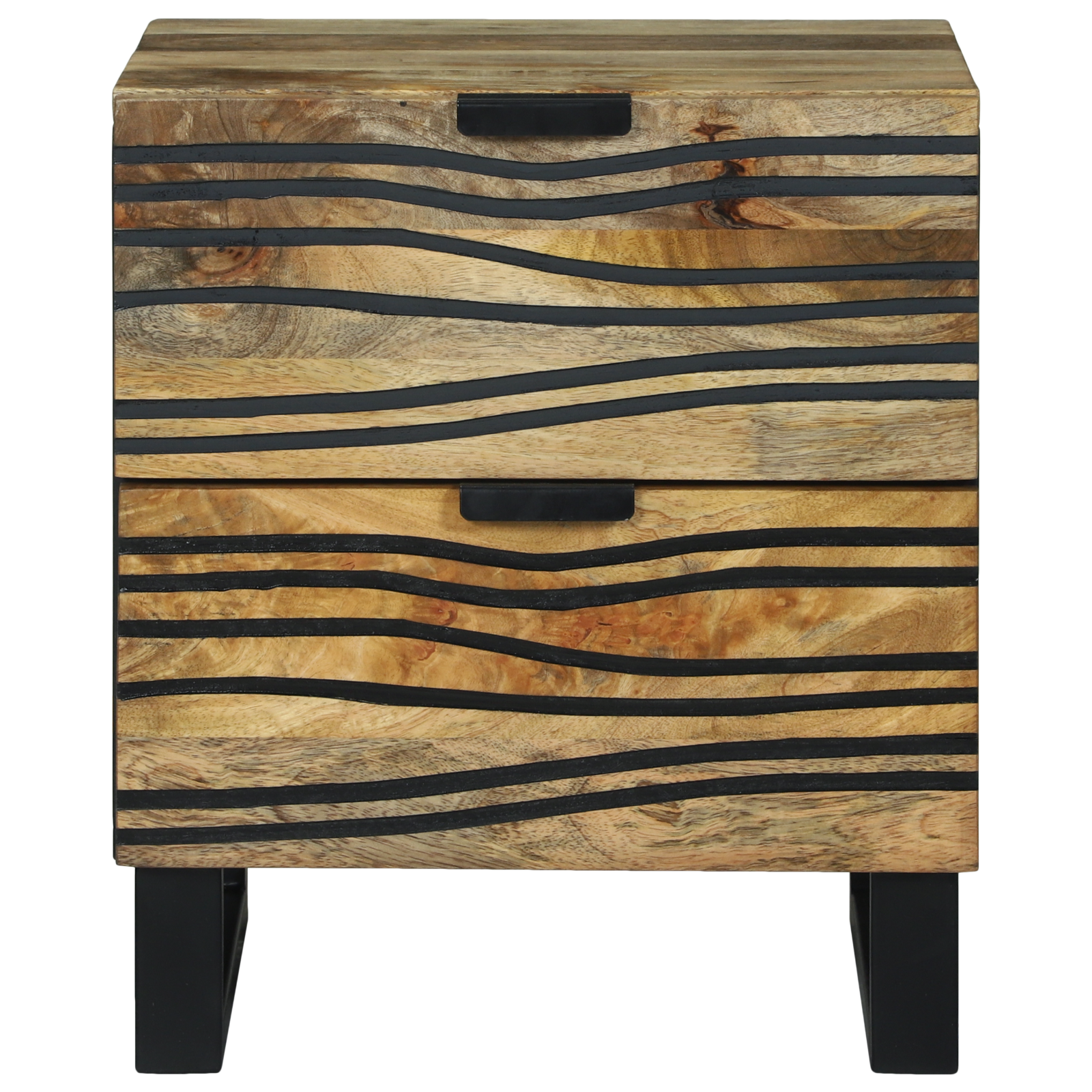 Nattbord 40x33.5x46 cm i massivt mangotre og konstruert tre