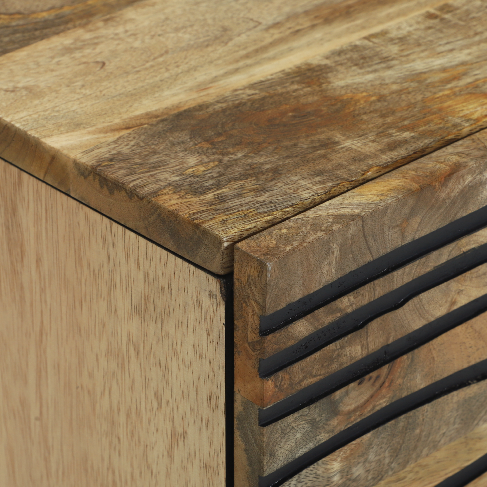 Nattbord 2 stk 40x33.5x46 cm Solid Tre Mangotre og Ingeniørtre