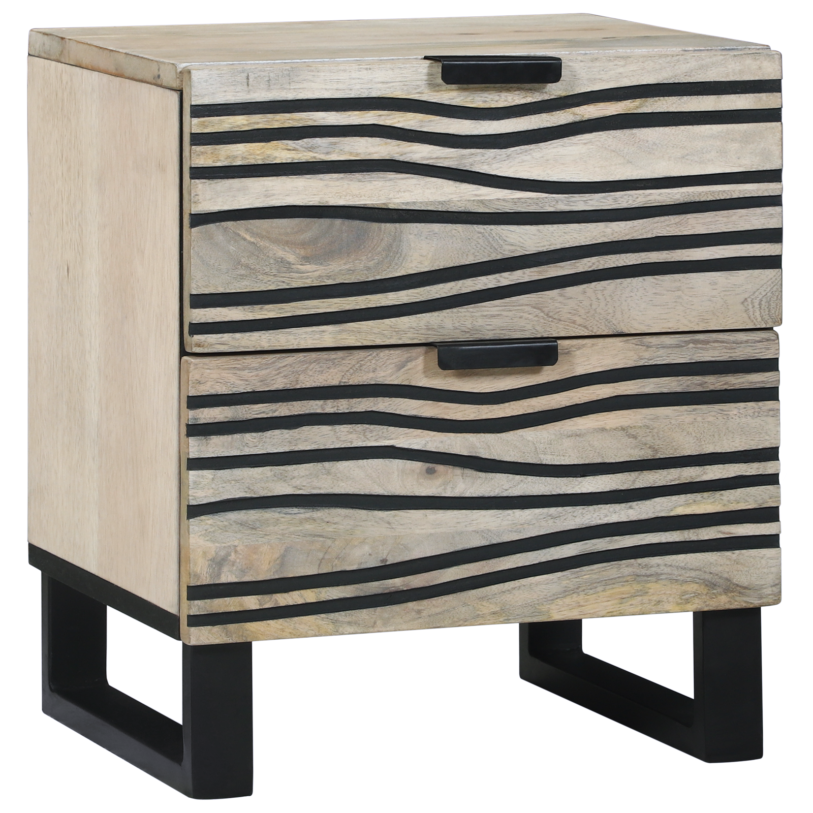 Nattbord med skuff 2 pcs Valnøtt 40 x 33.5 x 46 cm