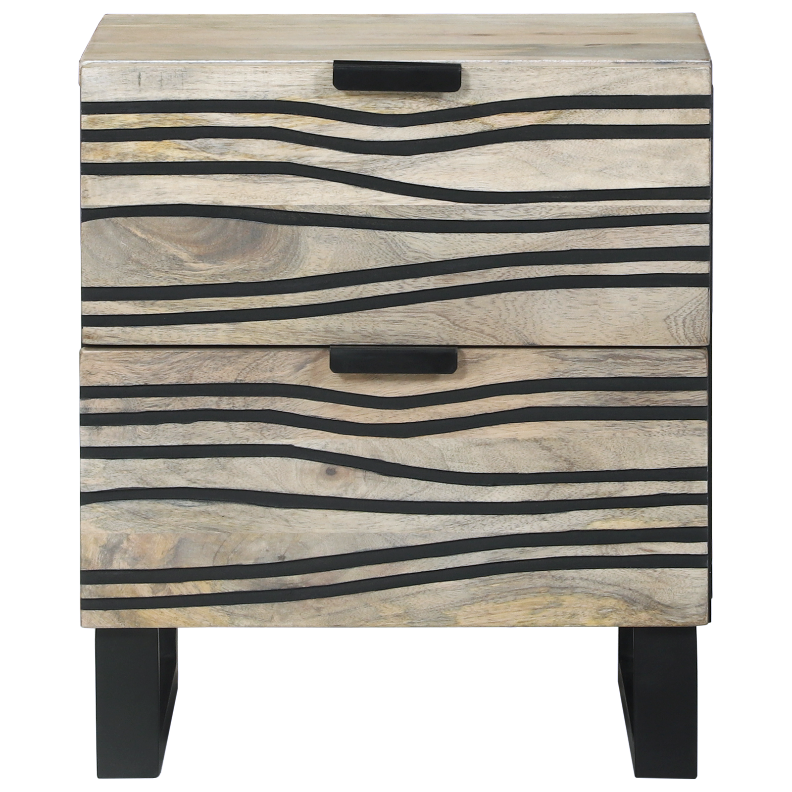 Nattbord med skuff 2 pcs Valnøtt 40 x 33.5 x 46 cm
