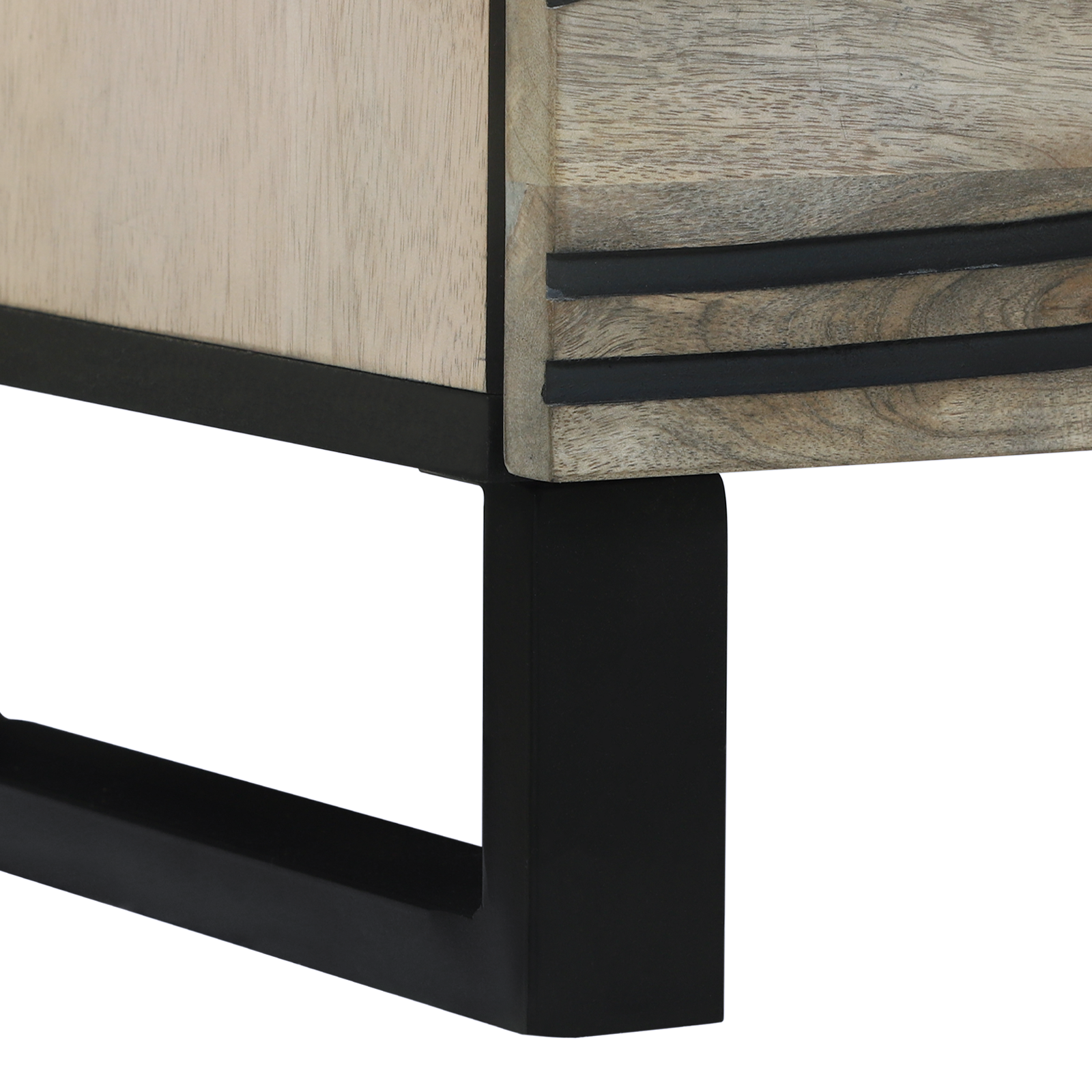 Nattbord med skuff 2 pcs Hvit og svart 40 x 33 x 46 cm