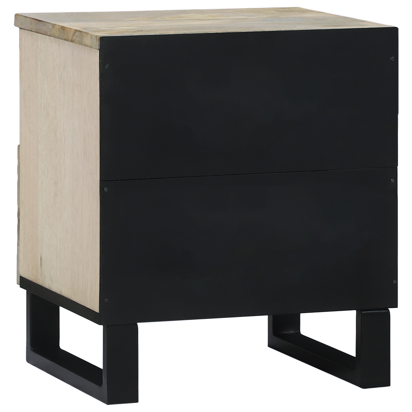 Nattbord med skuff 2 pcs Hvit og svart 40 x 33 x 46 cm