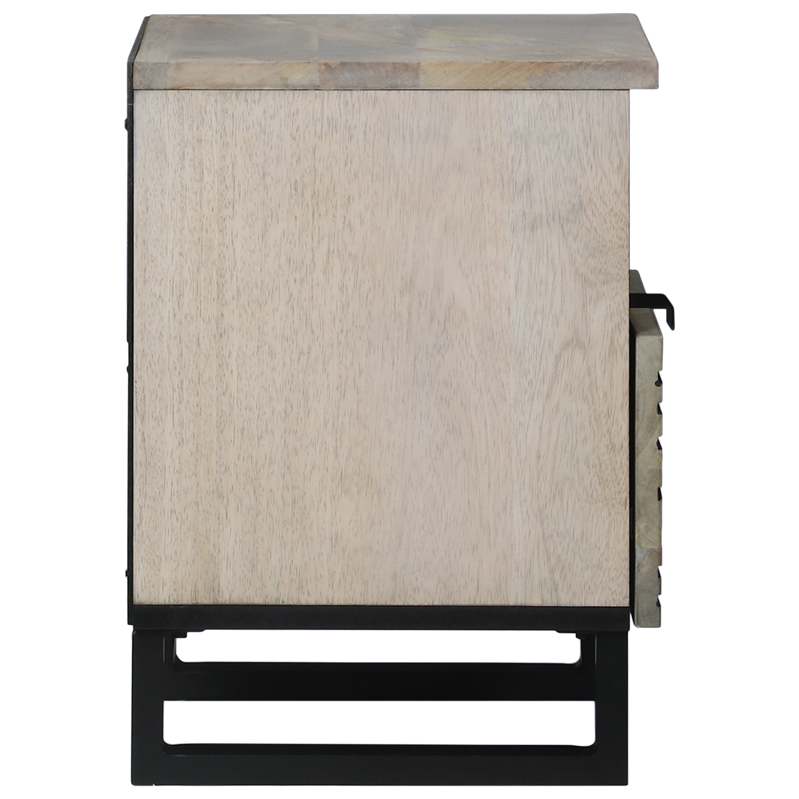 Nattbord med skuff 2 pcs Hvit og svart 40 x 33 x 46 cm