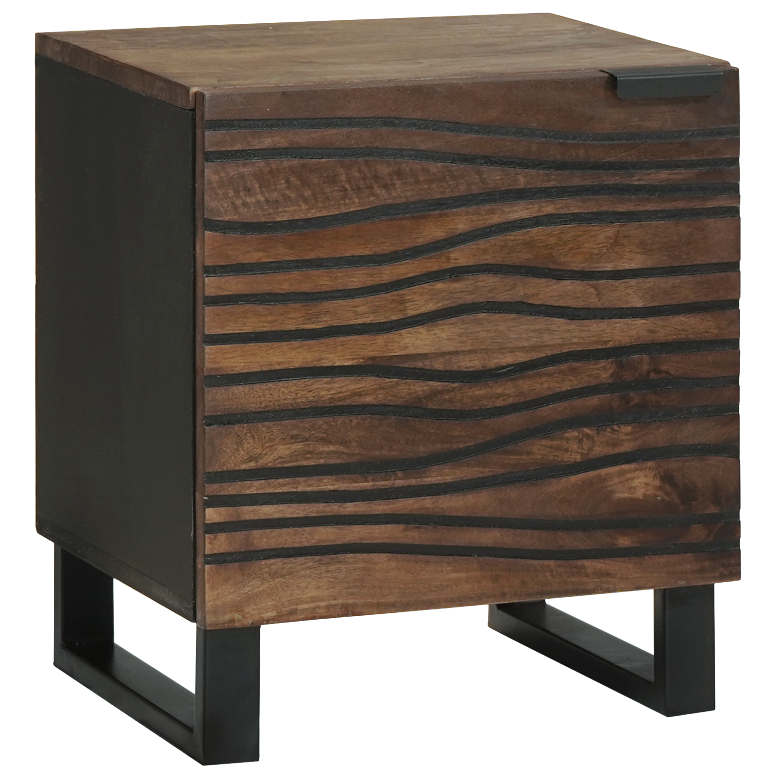 Nattbord 2 stk 40x33,5x46 cm Massivt Tre Mango