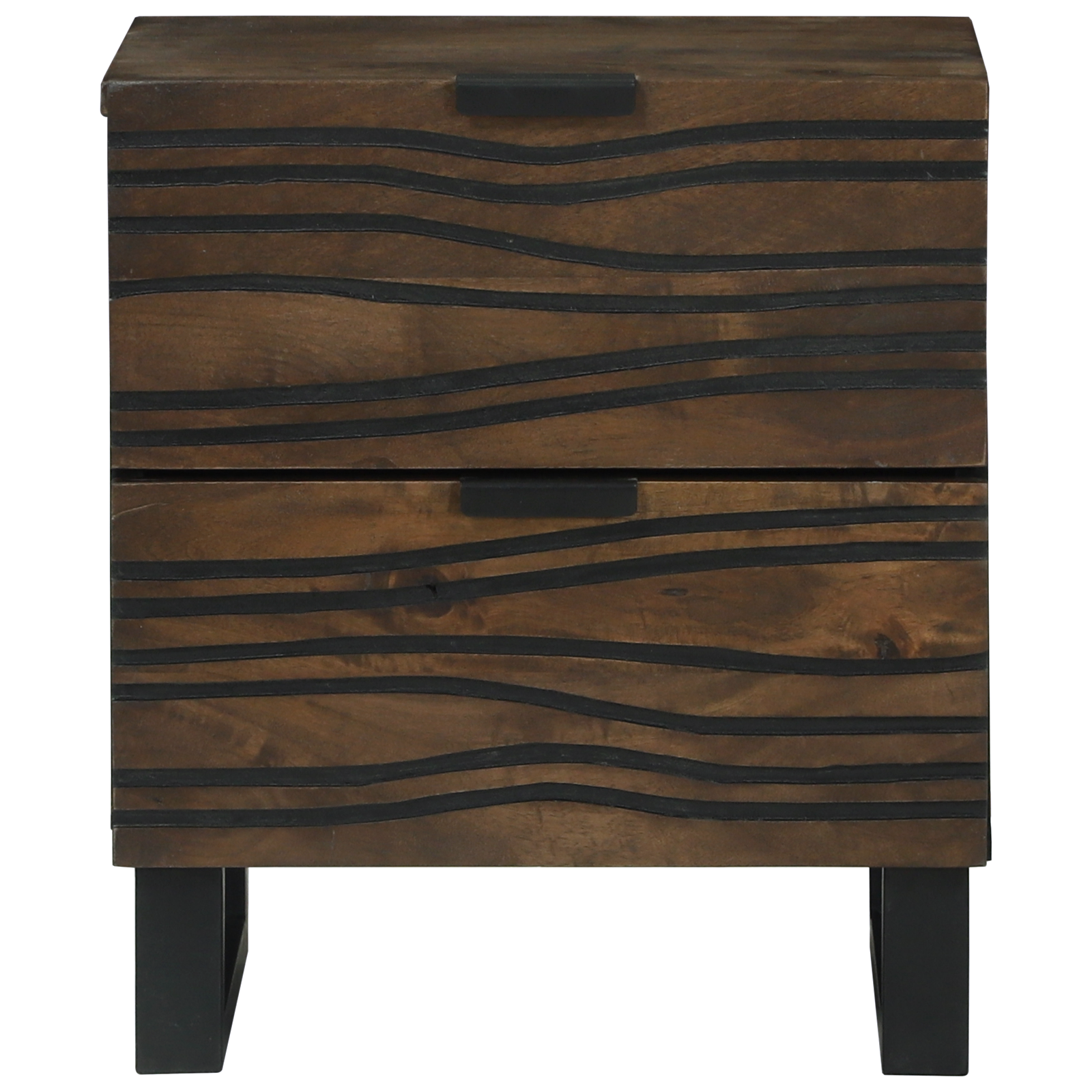 Nattbords skap 2 stk 40x33,5x46 cm Solid tre Mango