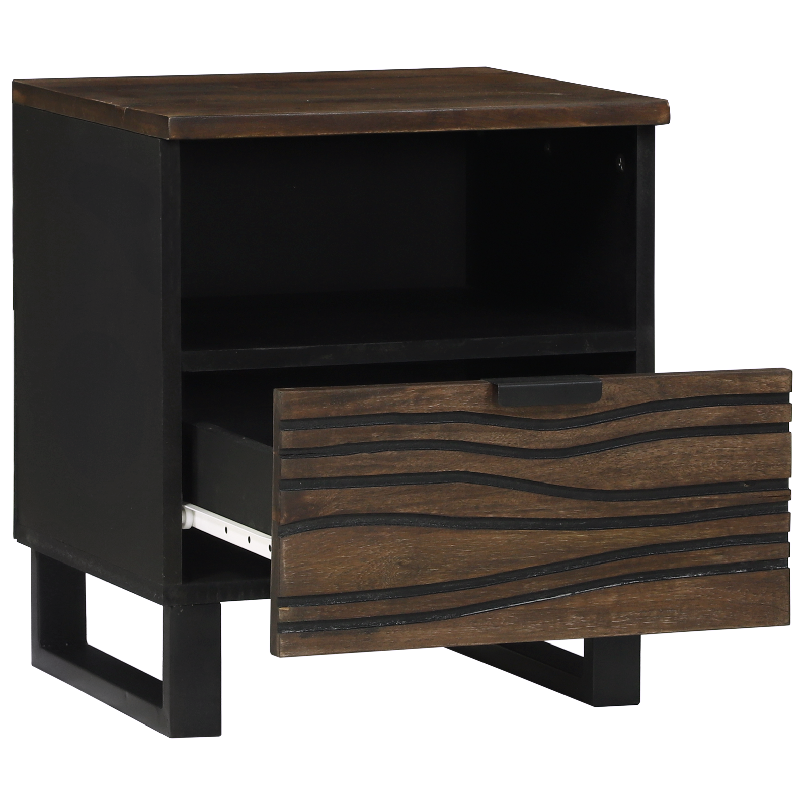 Nattbordskap 2 stk 40x33x46 cm Massivt tre
