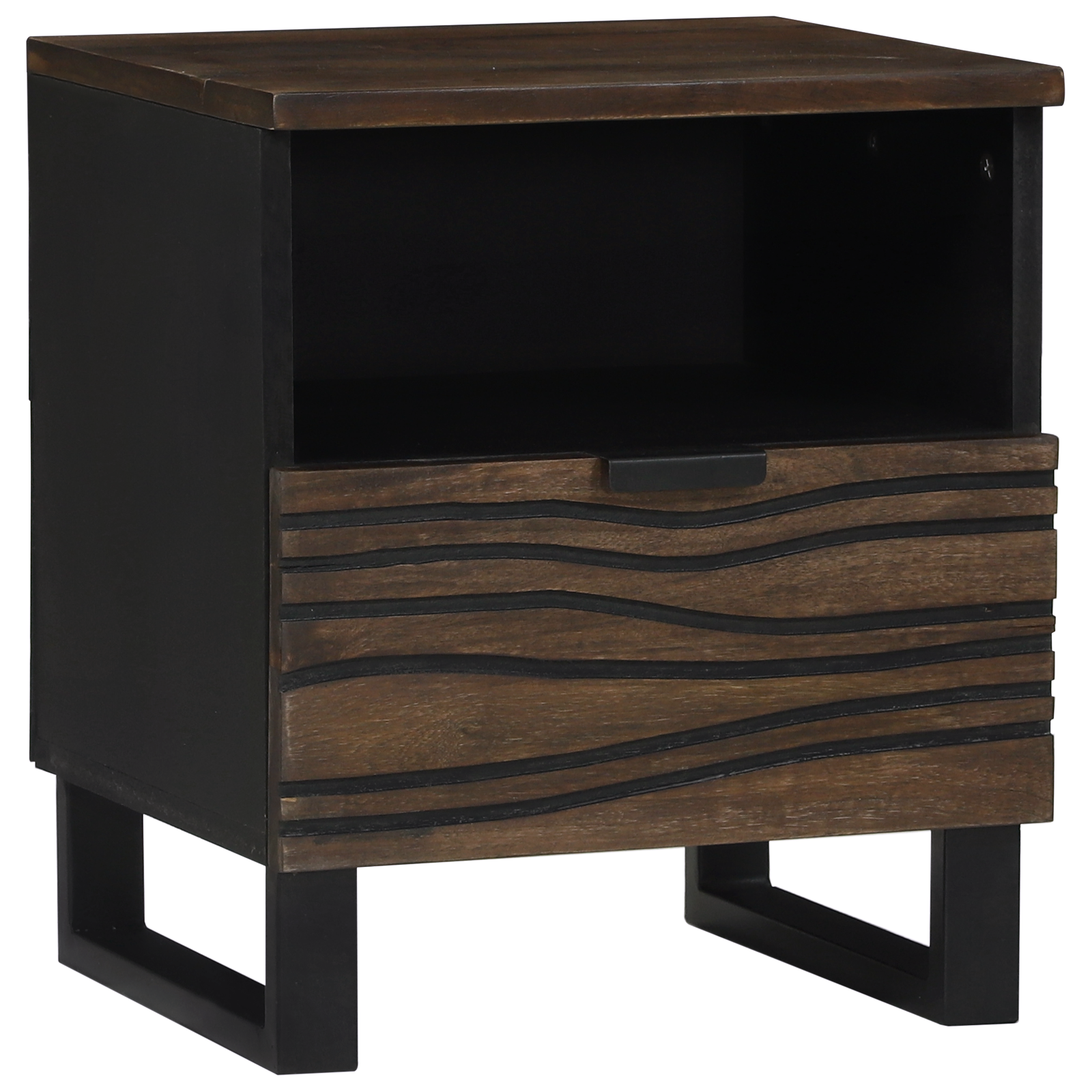 Nattbordskap 2 stk 40x33x46 cm Massivt tre