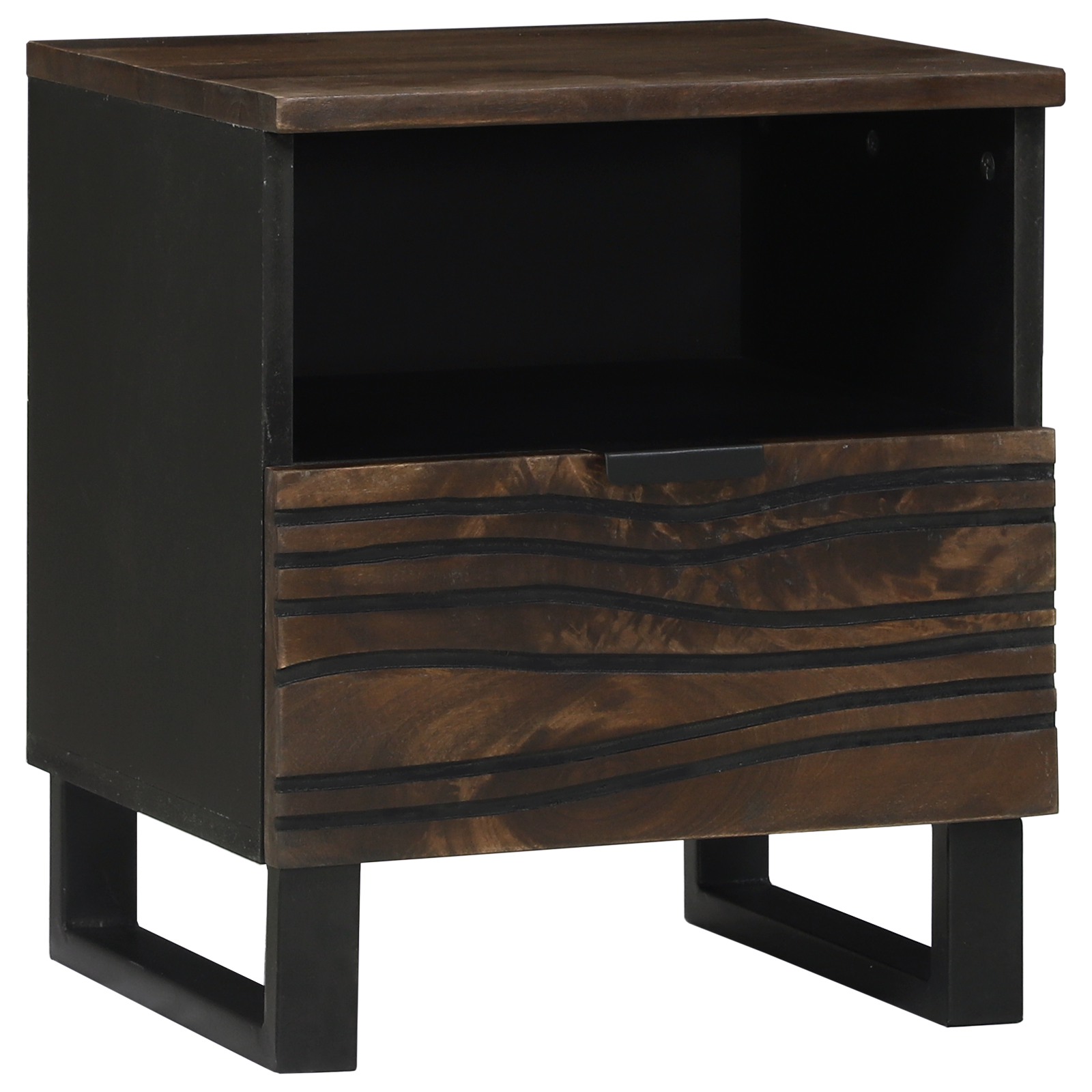 Nattbordskap 2 stk 40x33x46 cm Massivt tre