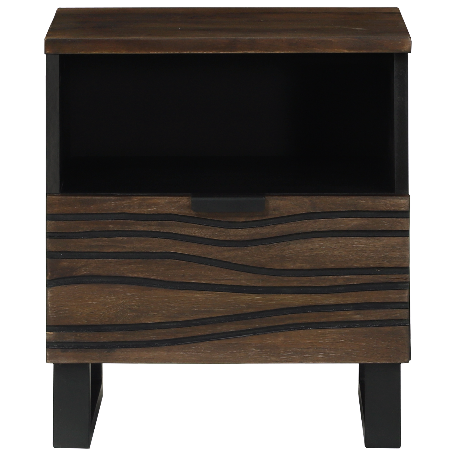 Nattbordskap 2 stk 40x33x46 cm Massivt tre