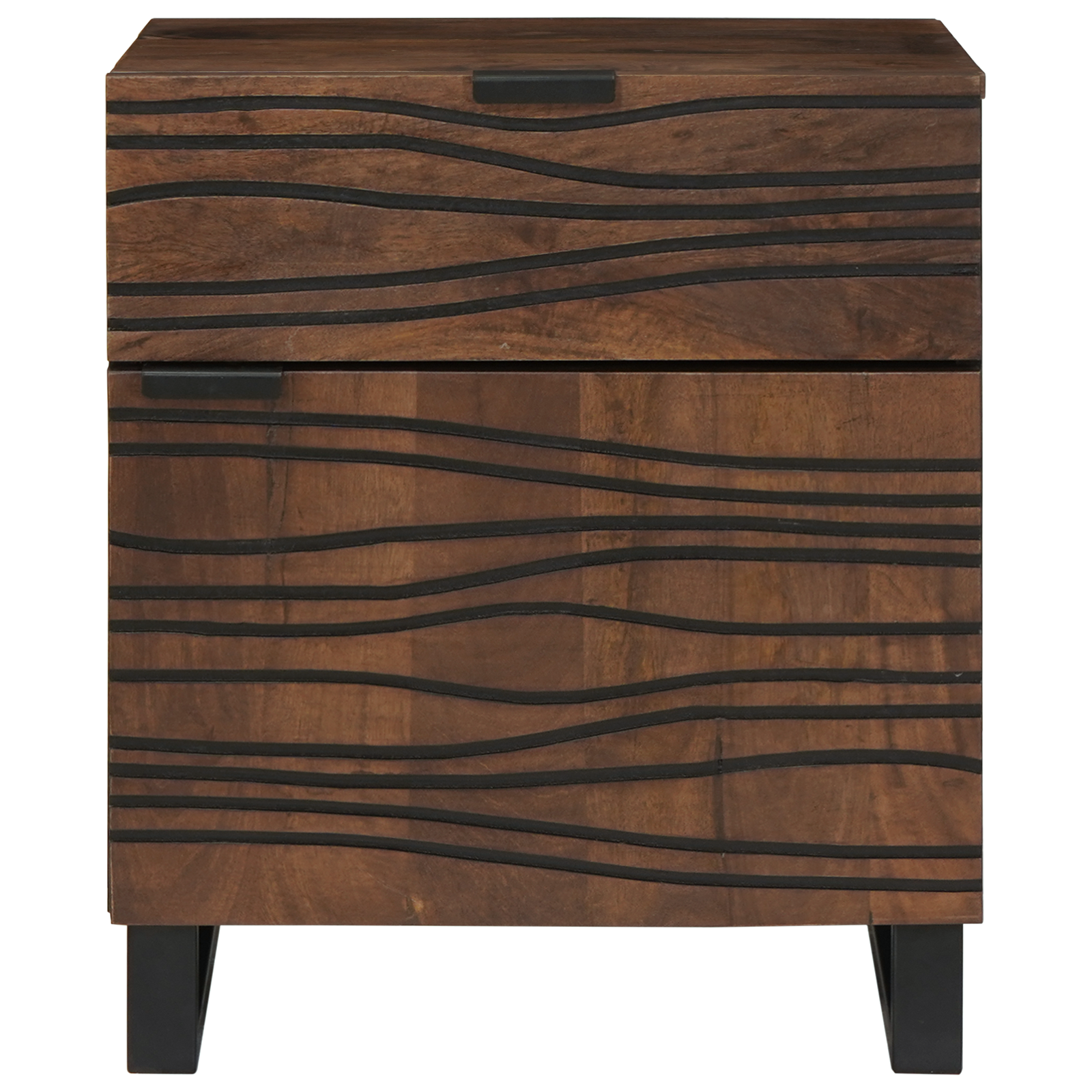 Nattbordskap 50x33x60 cm Massivt Tre Valnøtt