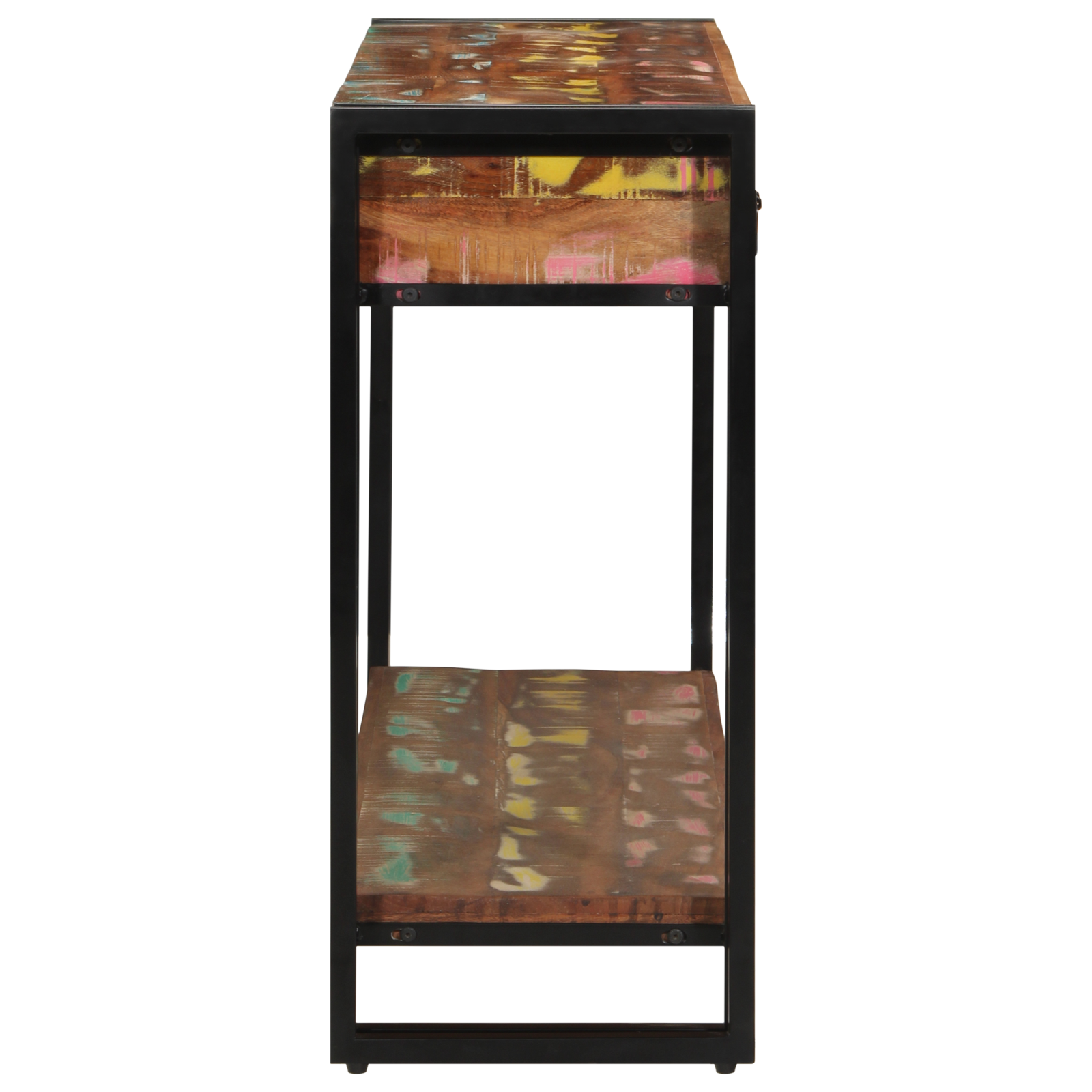 Konsollbord Flerfarget 120x33x75 cm Solid Gjenvunnet Tre
