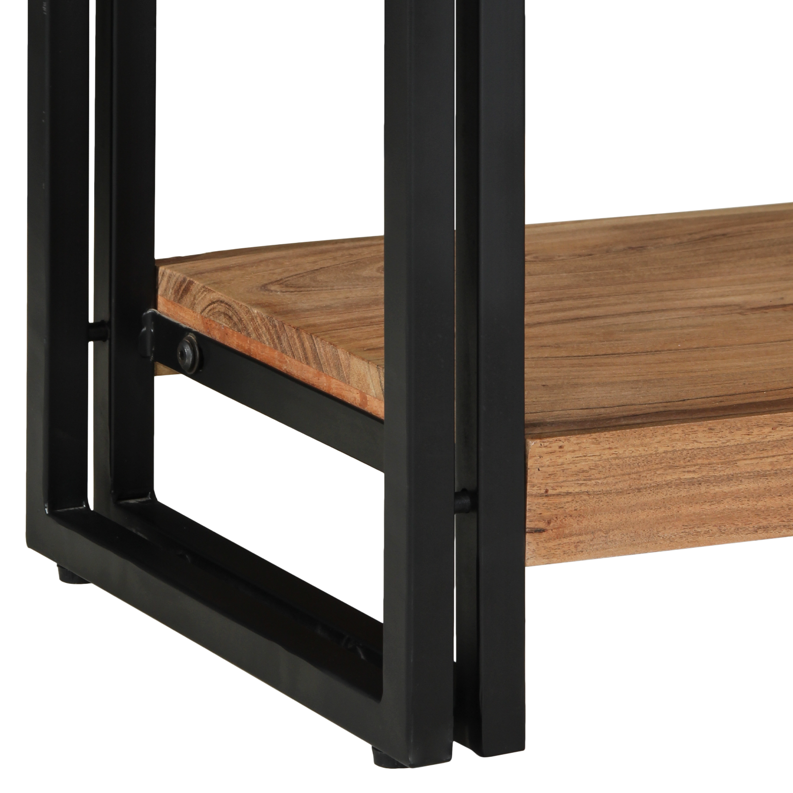 Konsollbord Svart 90x33x75 cm Solid Akasie Tre og Metall
