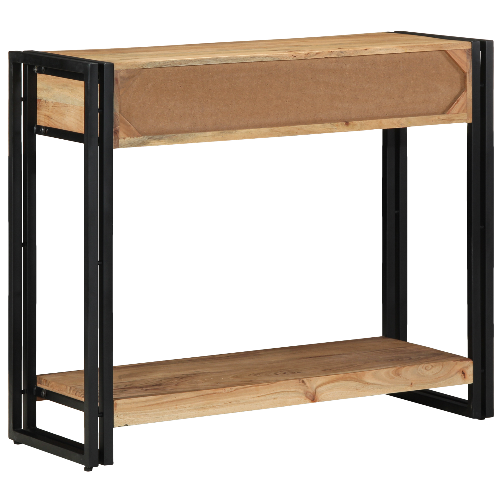 Konsollbord Svart 90x33x75 cm Solid Akasie Tre og Metall