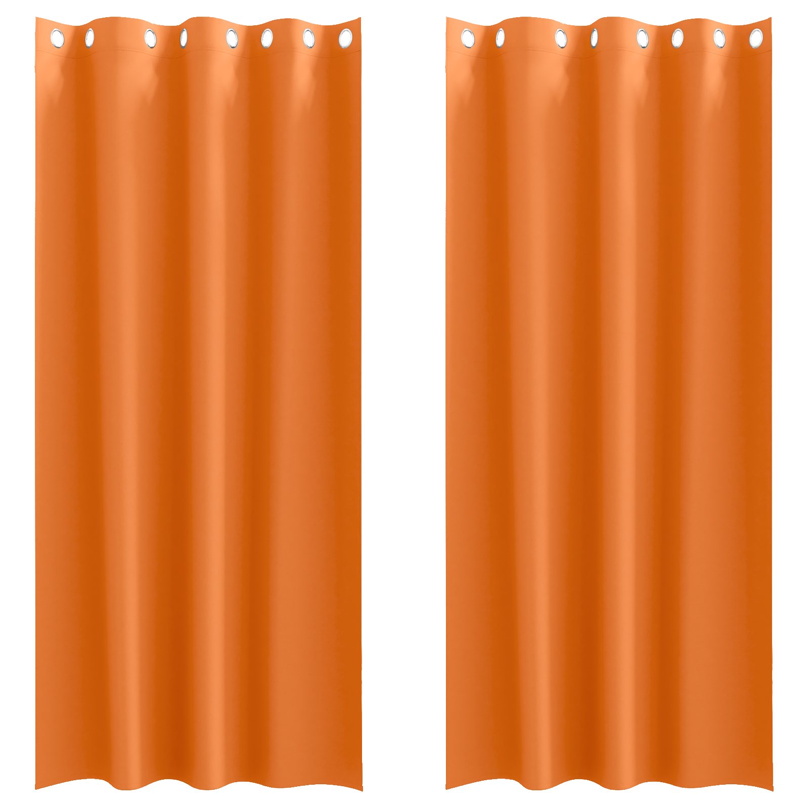 Gardiner med gardiner 2 pcs Lys oransje 225 x 140 cm Polyester