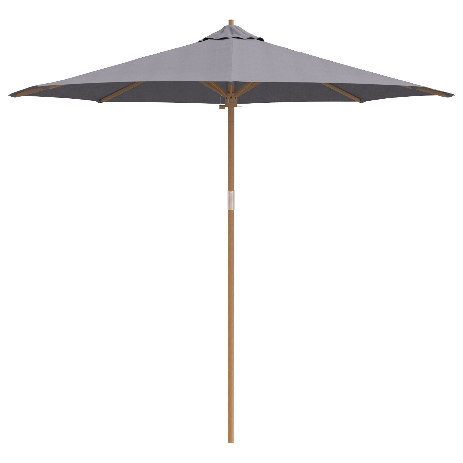 Hageparasol - Mørk grå, 270x260 cm, Bambus