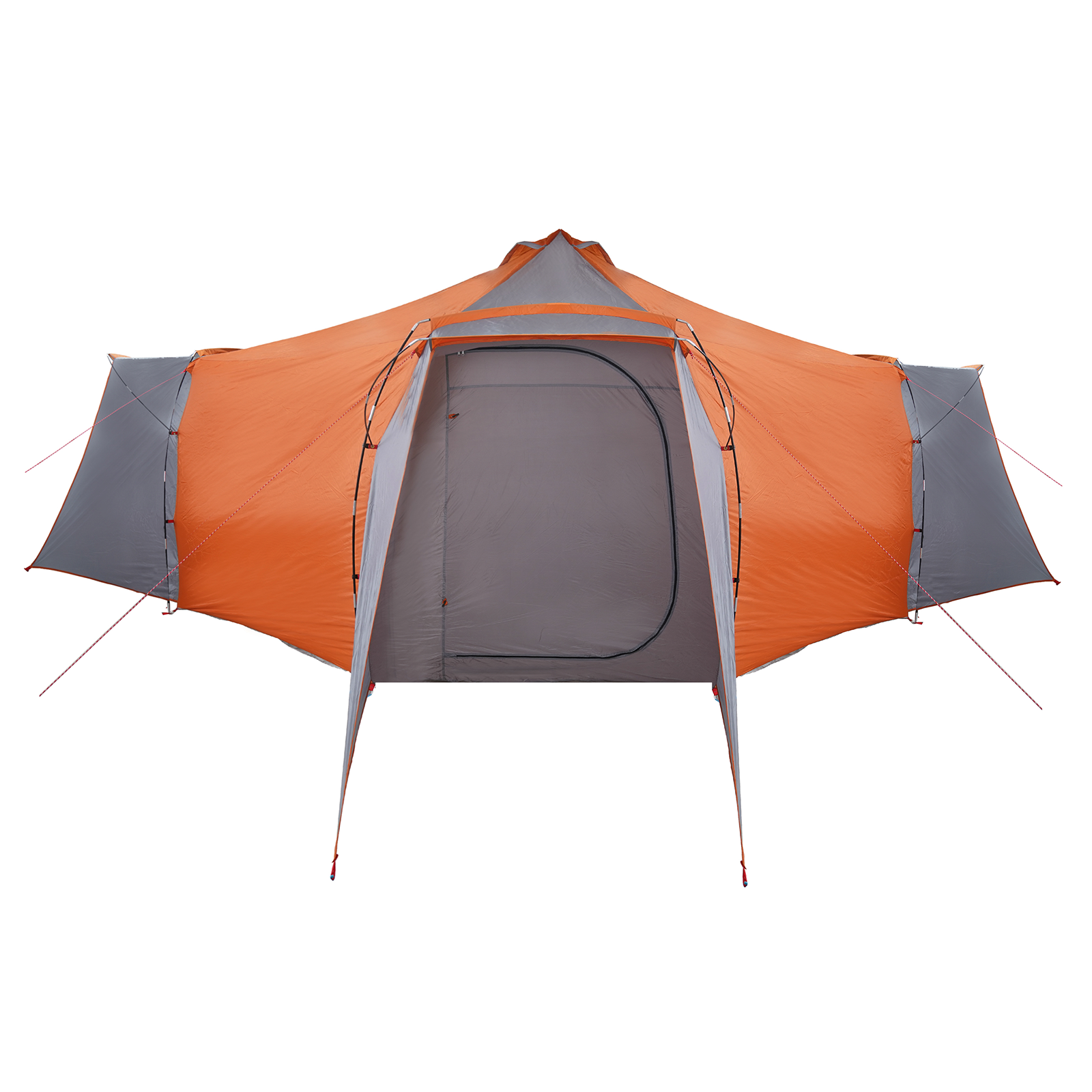 Telt med tak med luftventil Grå og Oransje 492 x 492 x 275 cm Polyester