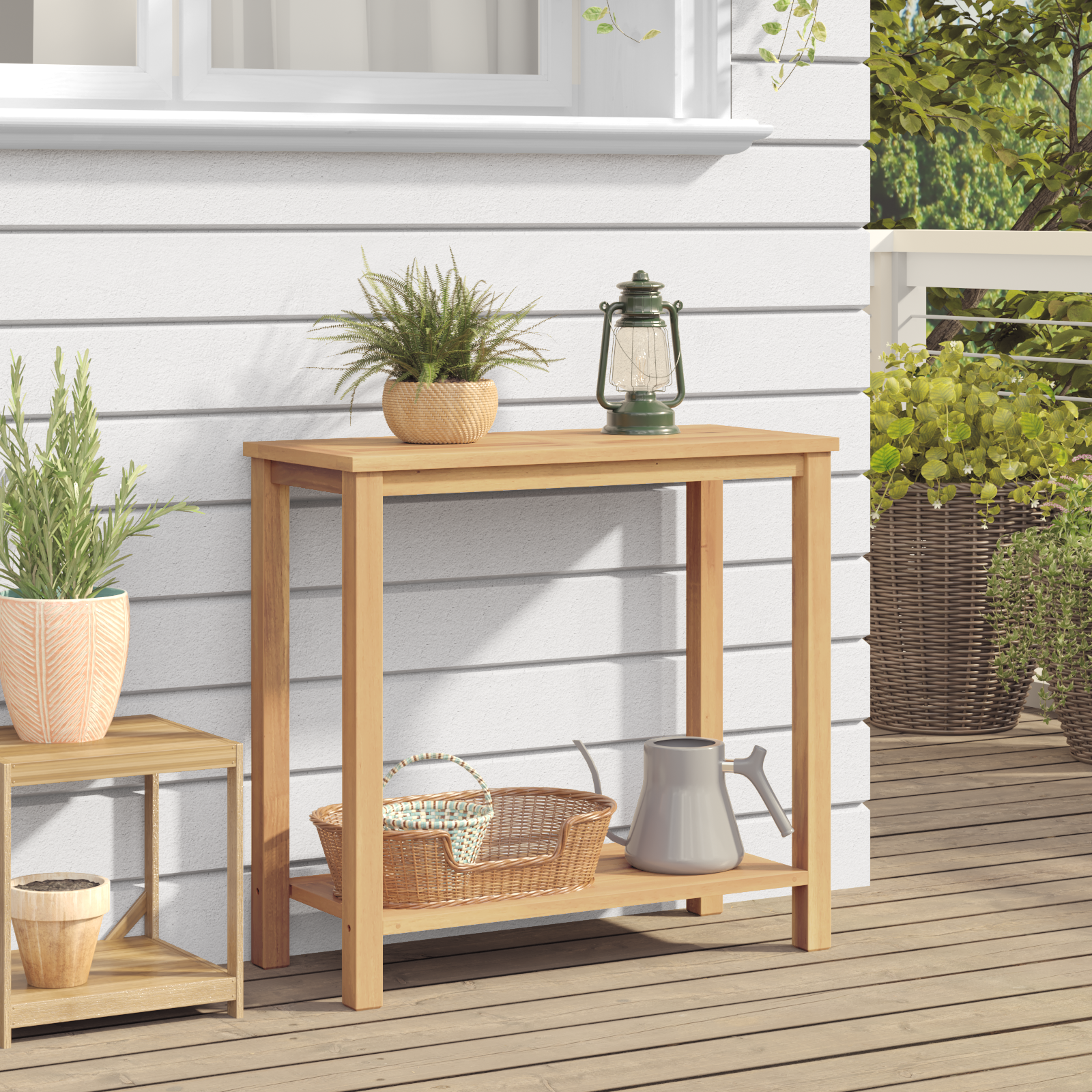 Konsollbord Brun 80 x 35 x 75 cm Solid teaktre