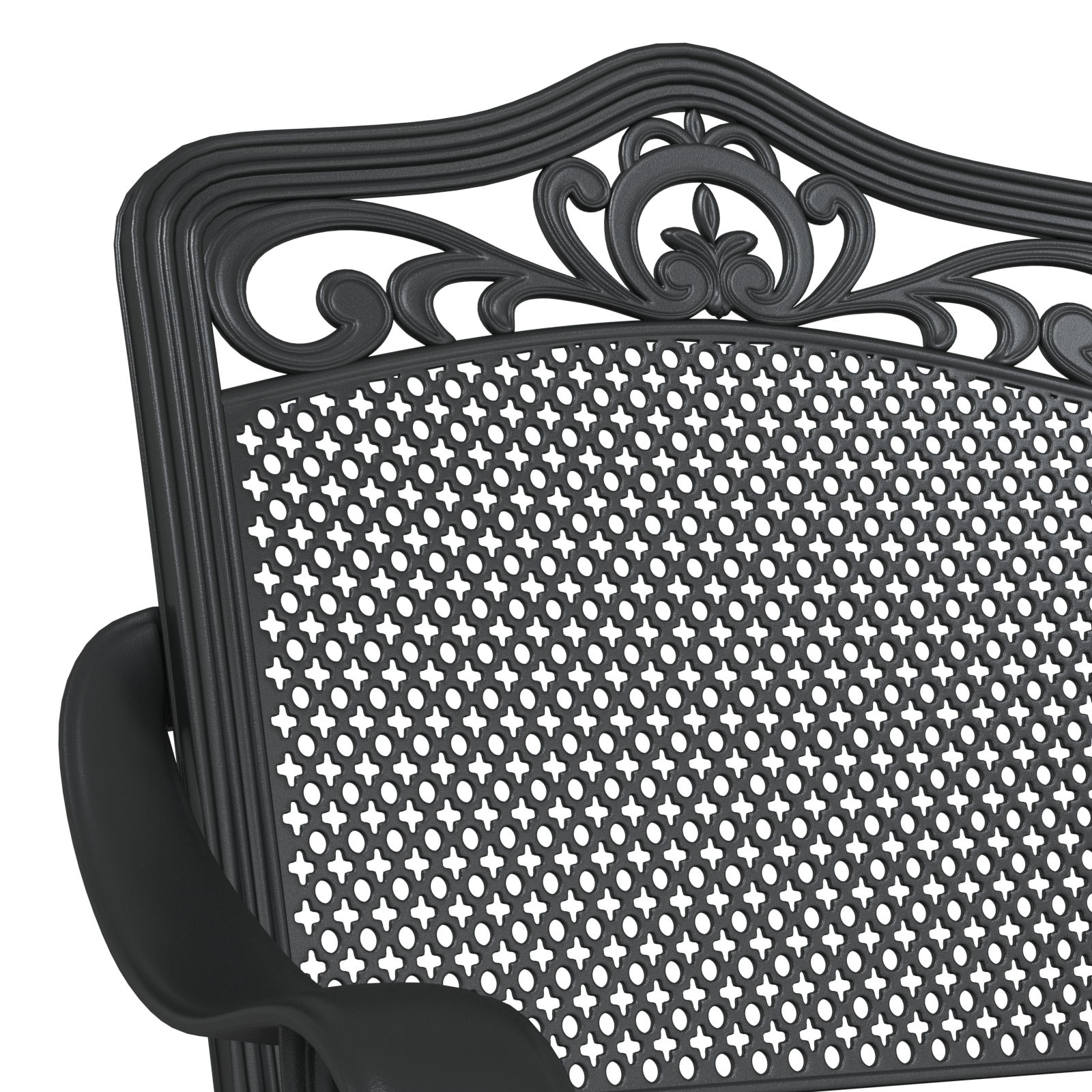 Hagemøbler 2 stk Svart Støpegods Aluminium
