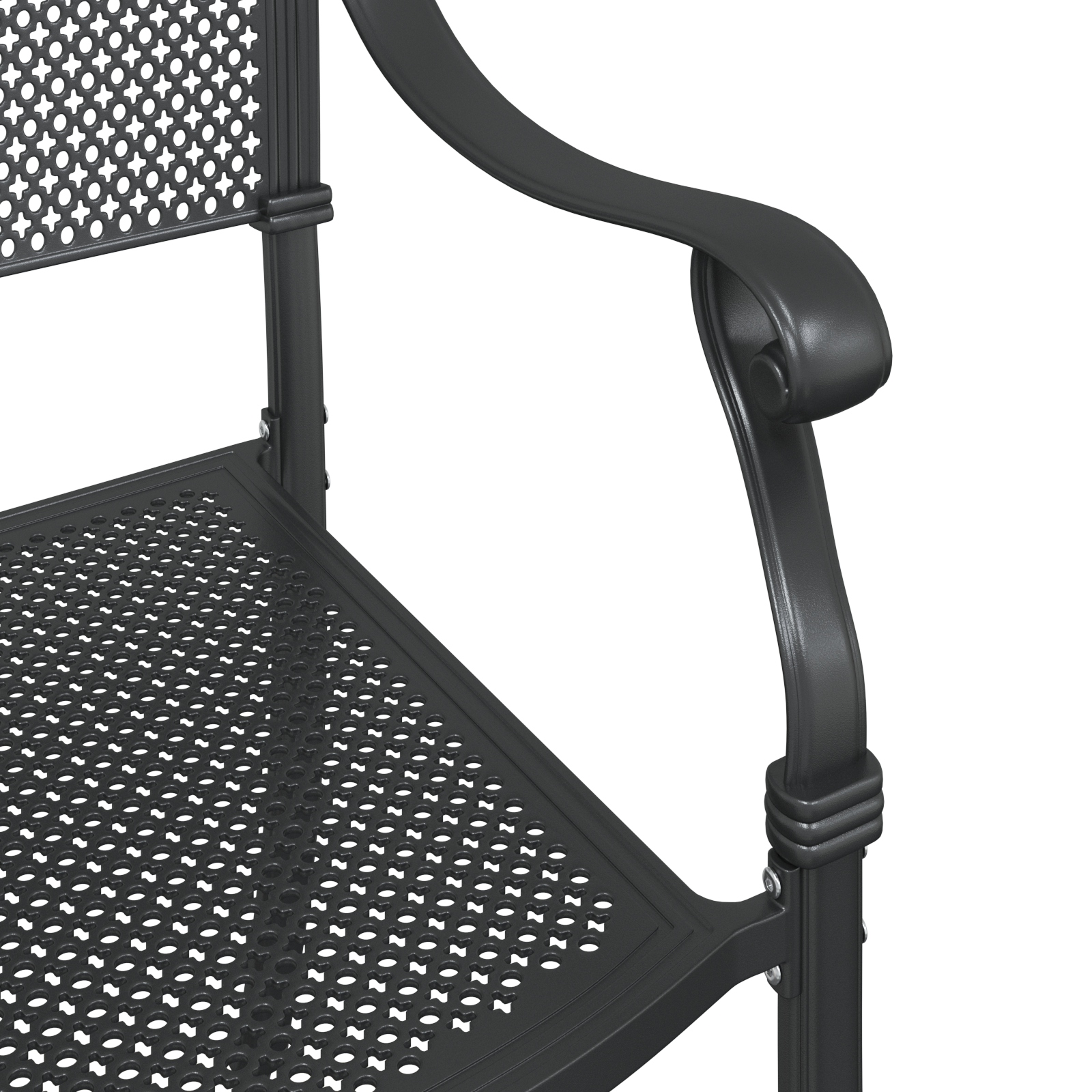 Hagemøbler 2 stk Svart Støpegods Aluminium