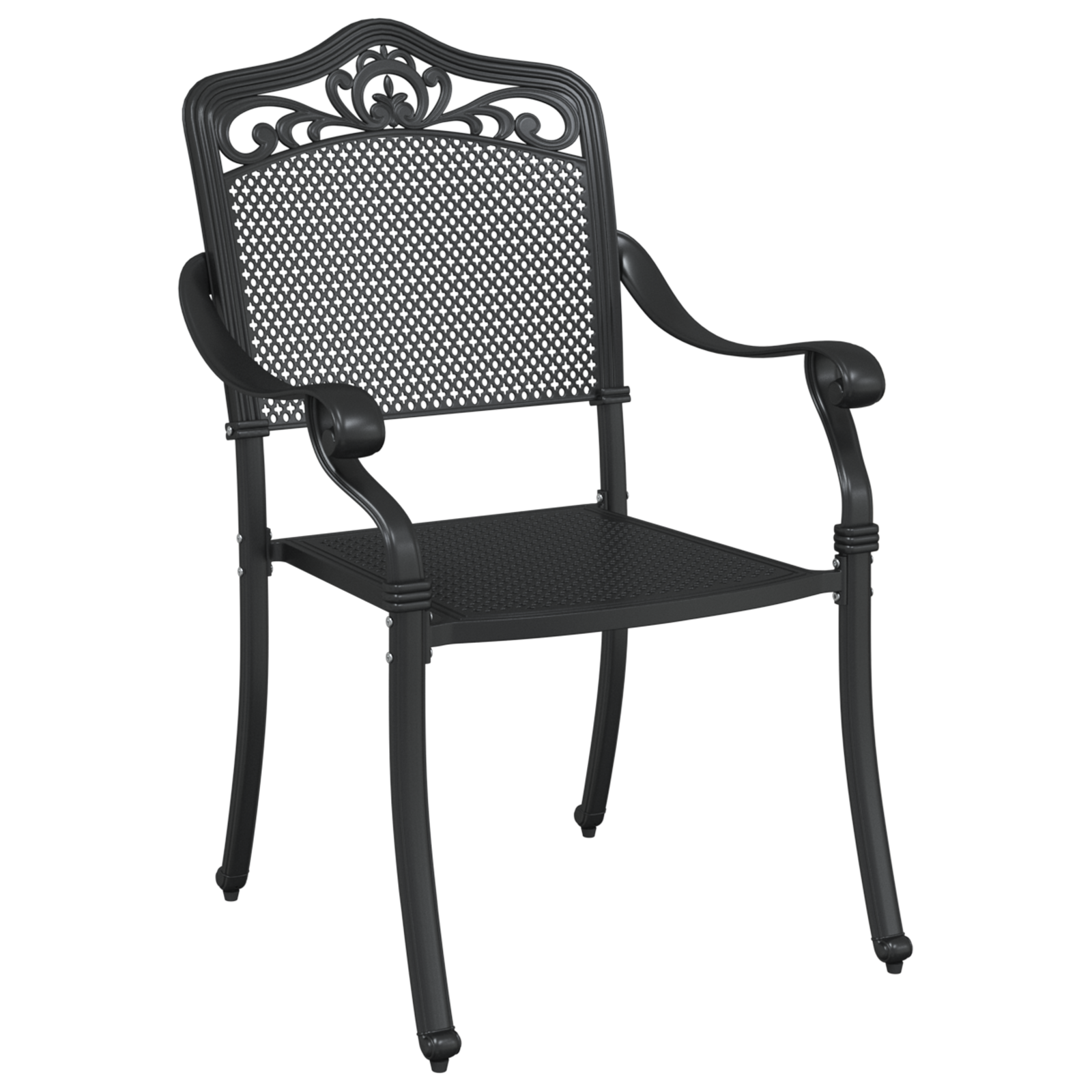 Hagemøbler 2 stk Svart Støpegods Aluminium