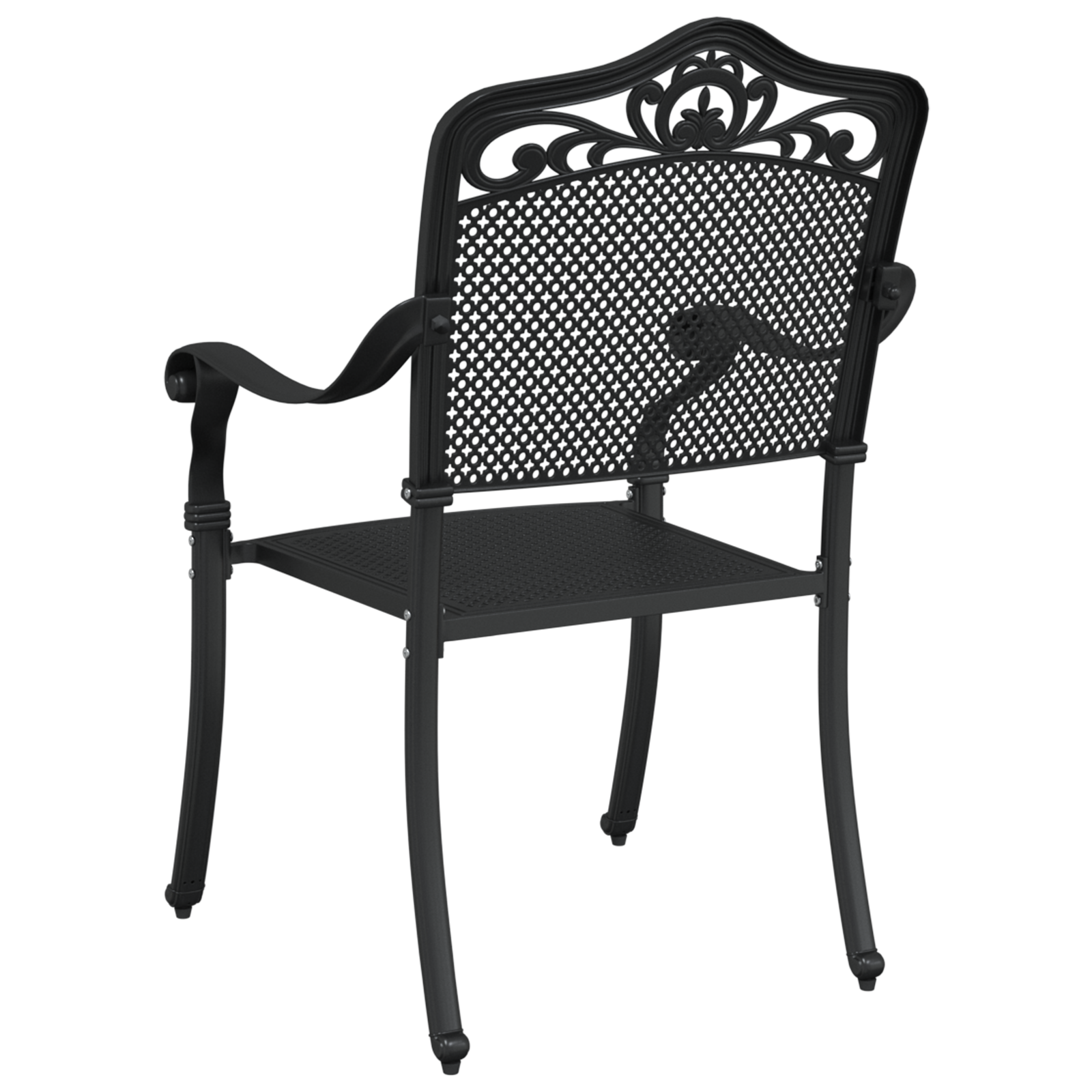 Hagemøbler 2 stk Svart Støpegods Aluminium