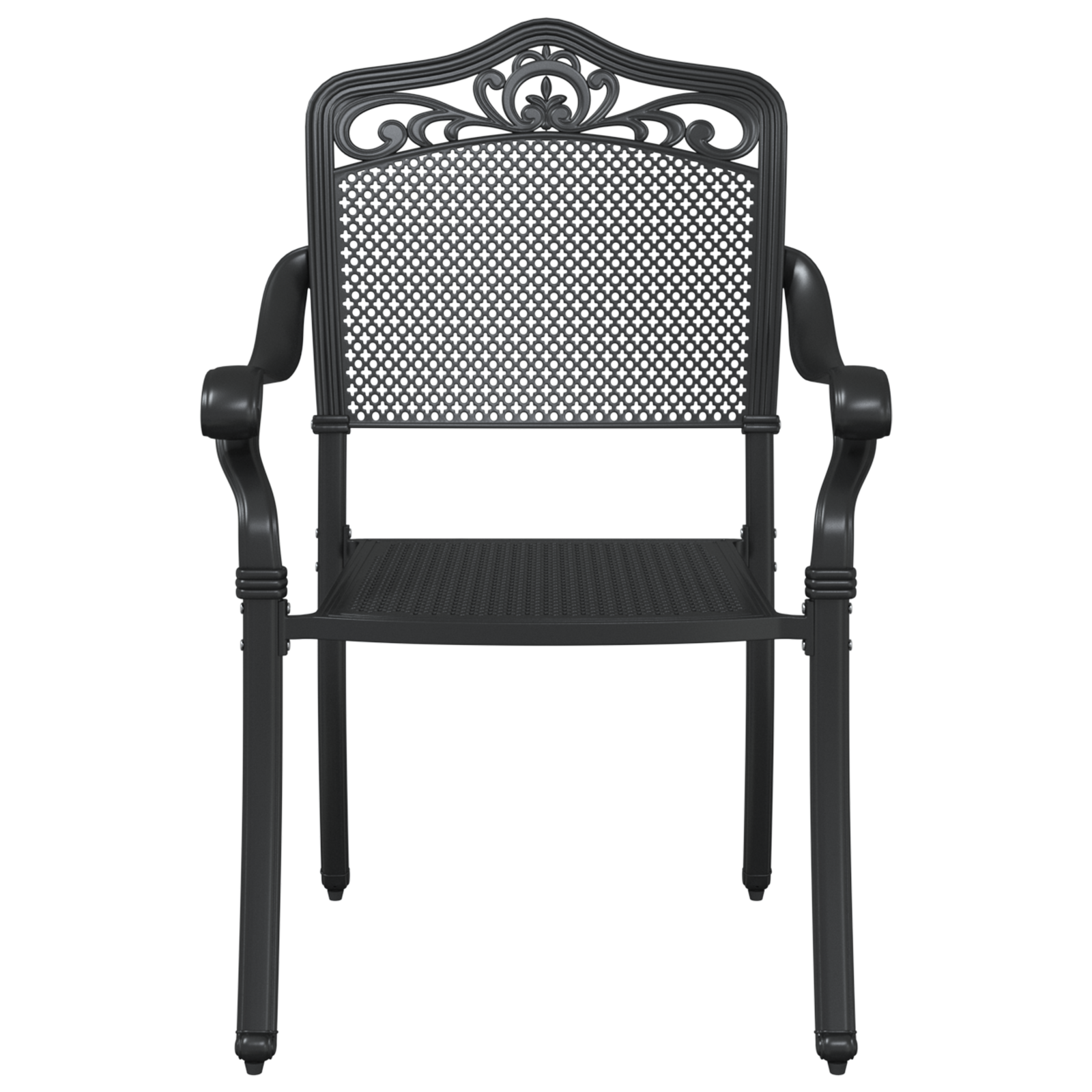 Hagemøbler 2 stk Svart Støpegods Aluminium