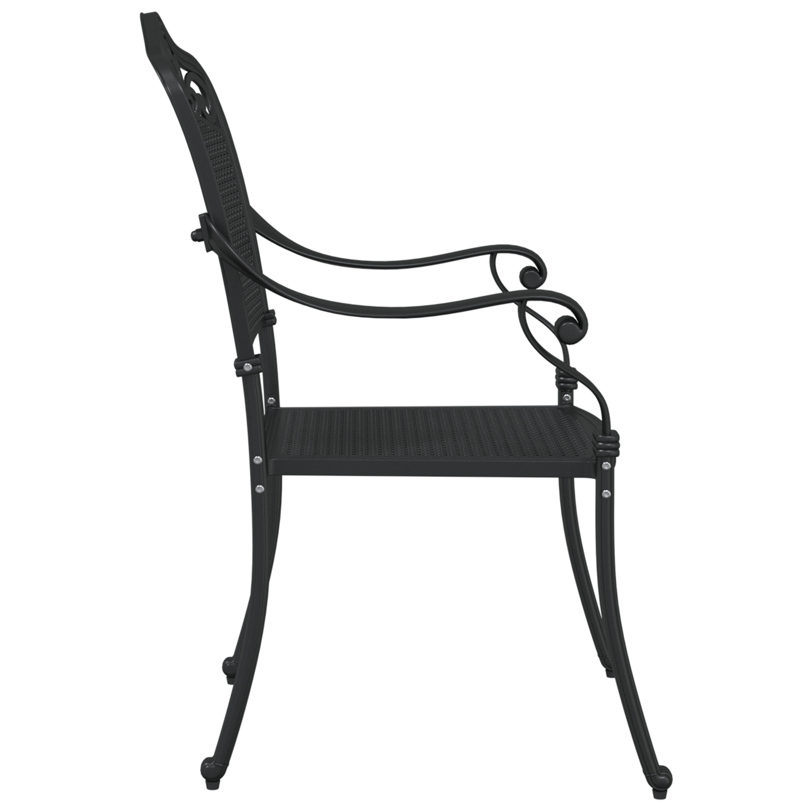 Hagemøbler 2 stk Svart Støpegods Aluminium