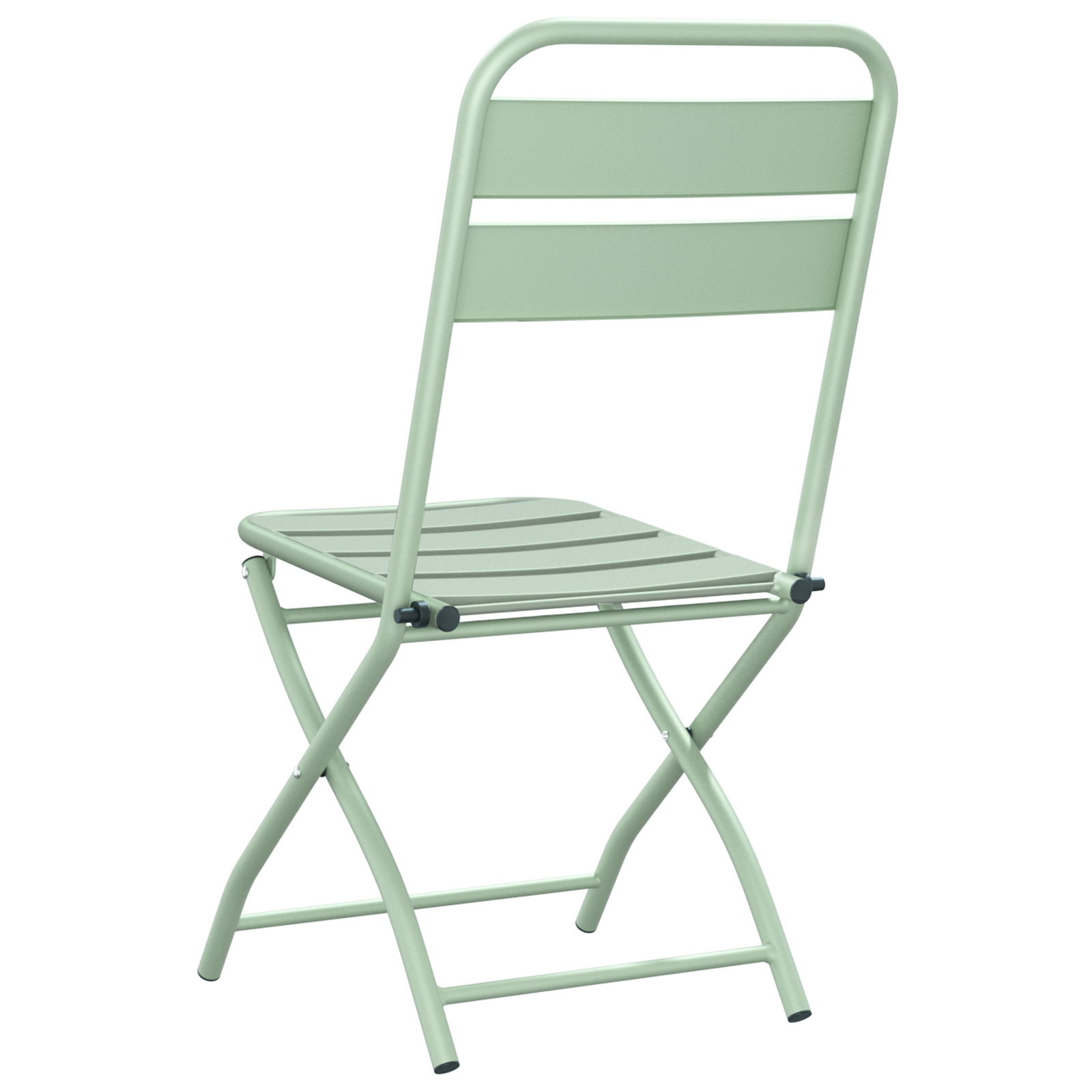 Sammenleggbare Hage Stoler 2 stk Lys Mynte 42x52x82 cm Pulverlakkert Stål