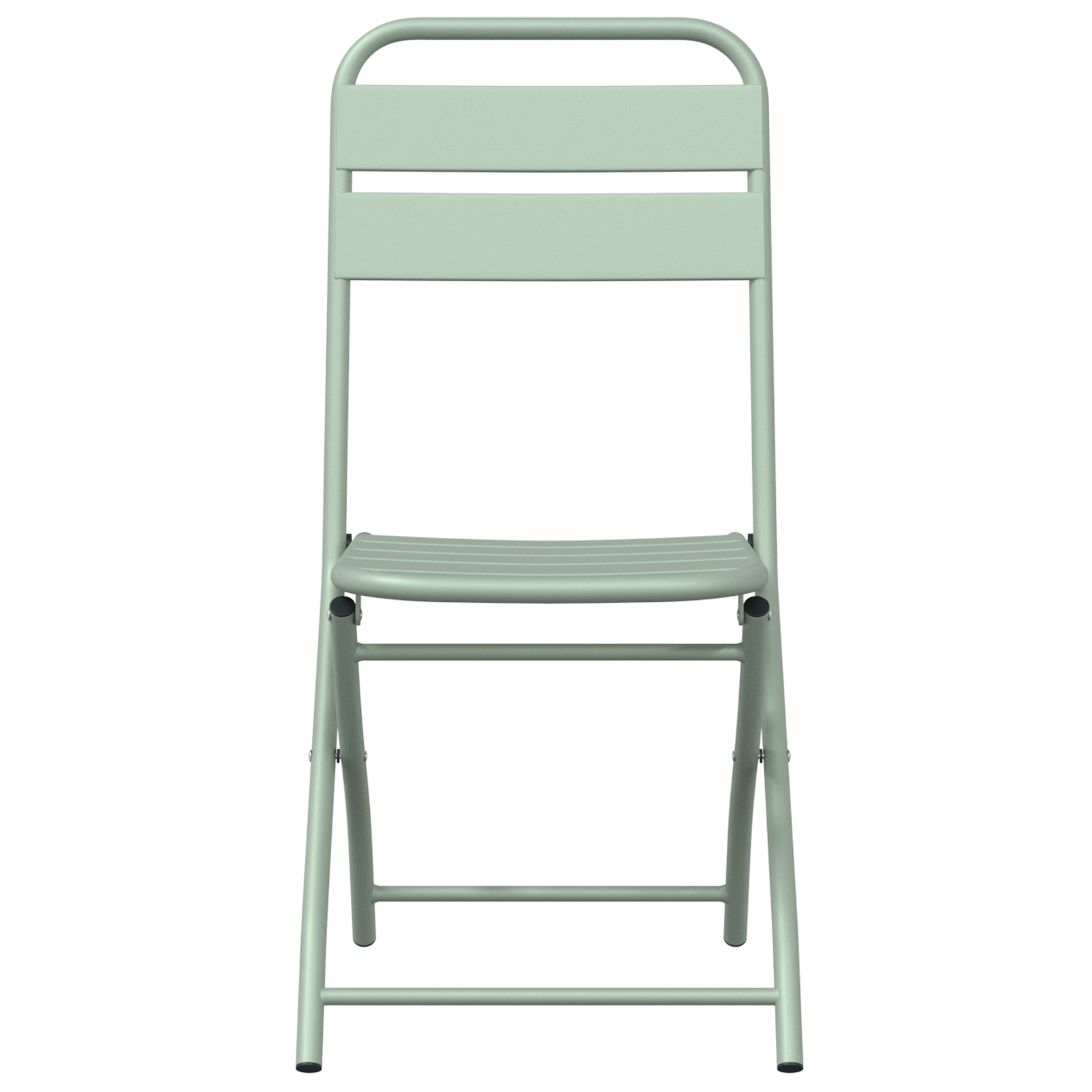 Sammenleggbare Hage Stoler 2 stk Lys Mynte 42x52x82 cm Pulverlakkert Stål