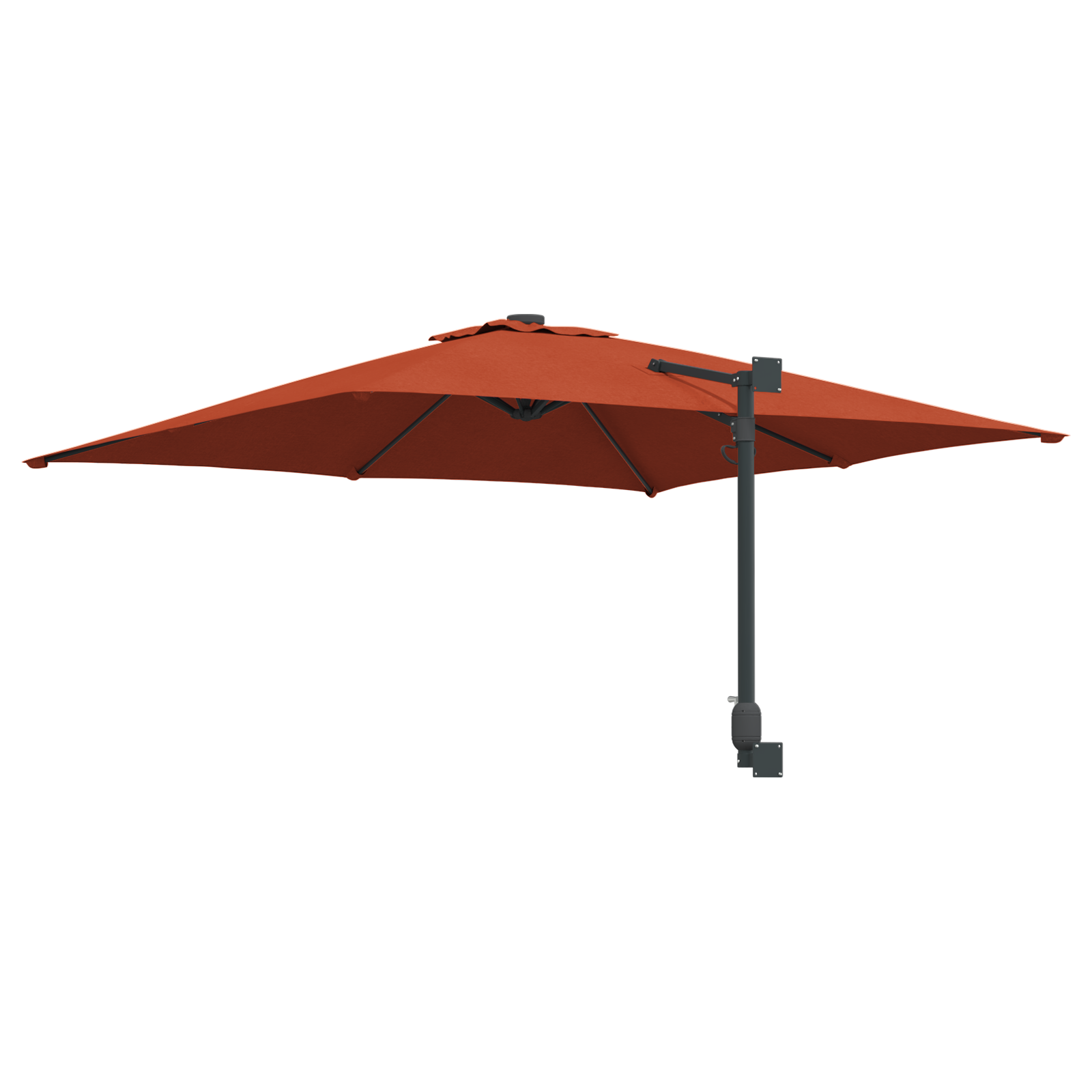 Cantilever-parasoll Terracotta Polyester Stor Vippbar