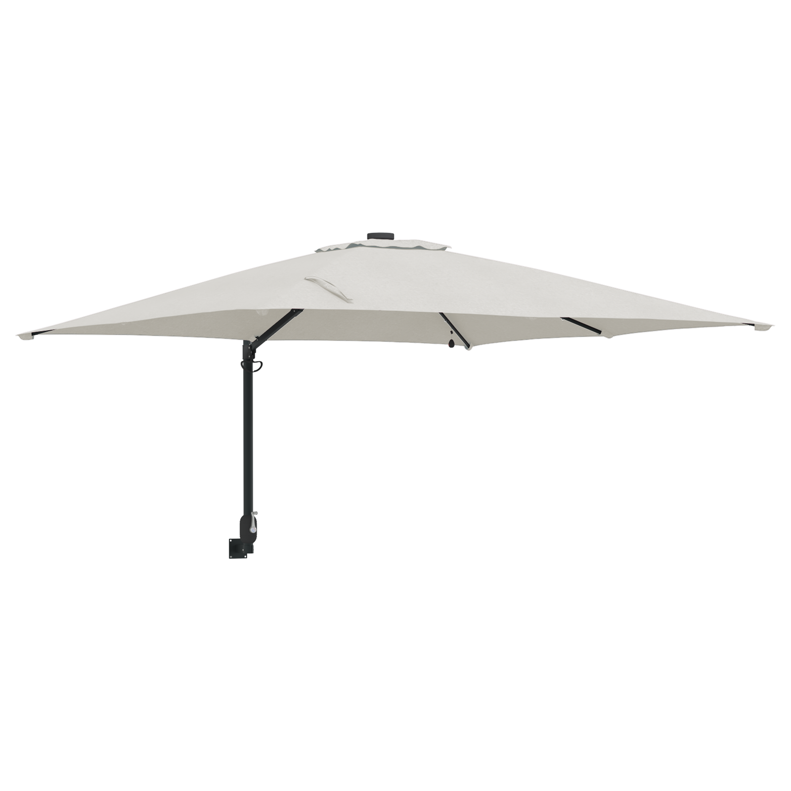 Hageparasol sand 248.5 x 247.5 x 160 cm stoff
