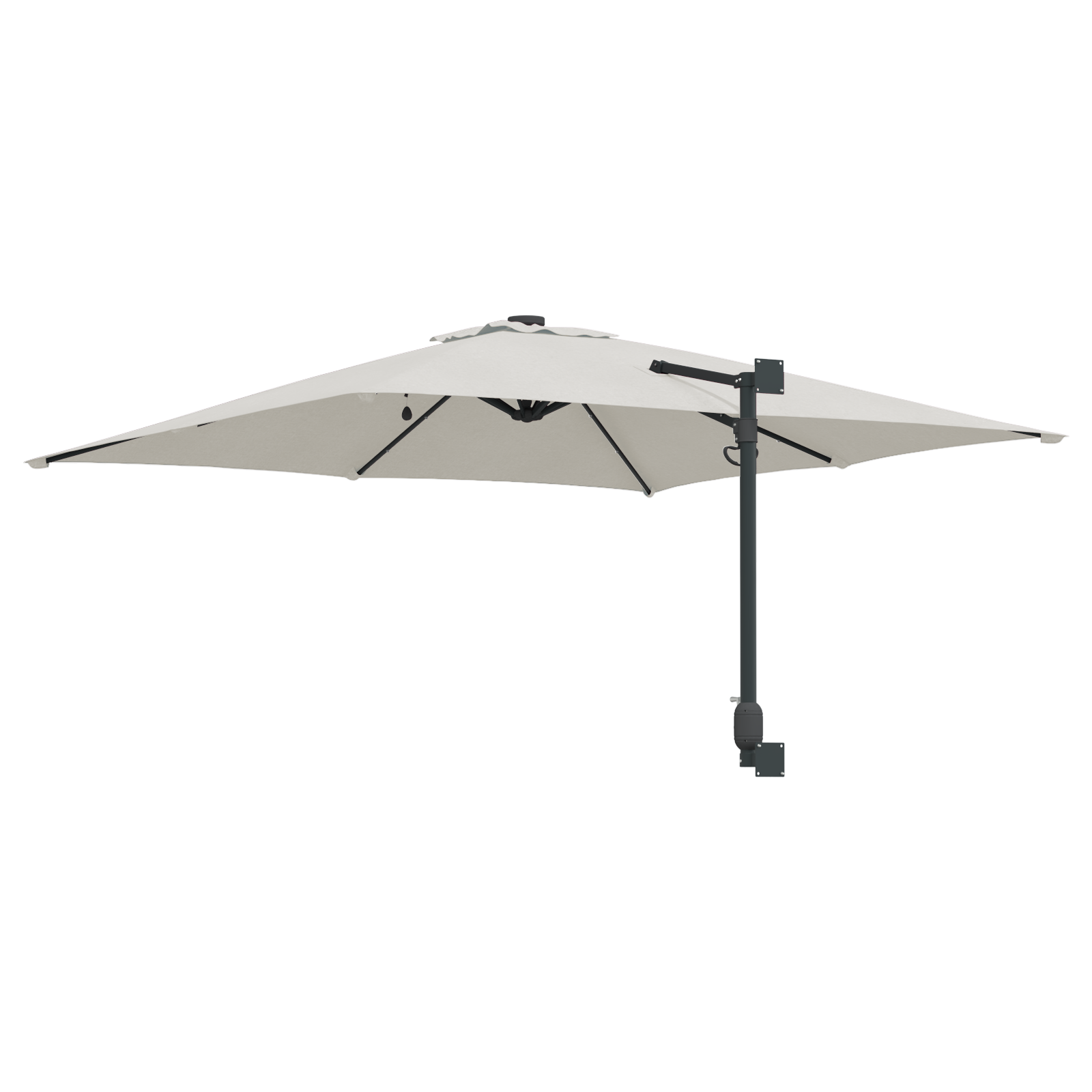 Hageparasol sand 248.5 x 247.5 x 160 cm stoff
