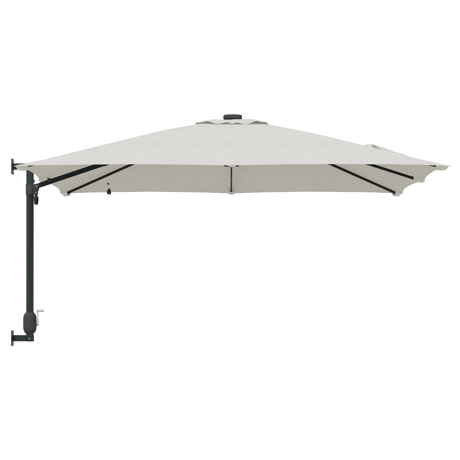 Hageparasol sand 248.5 x 247.5 x 160 cm stoff