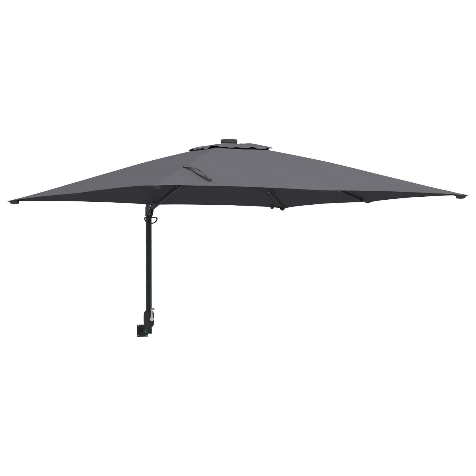 Hageparasol Antrasitt 248.5 x 247.5 x 160 cm stoff