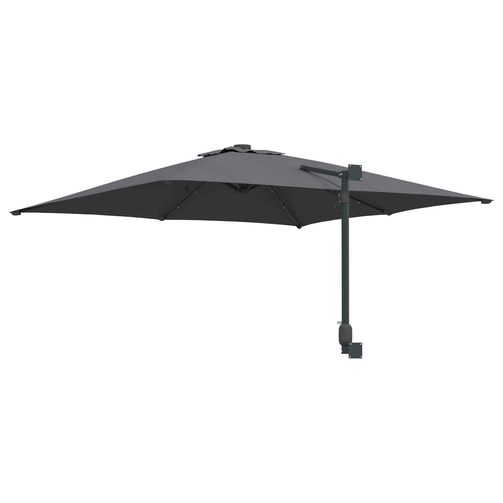 Hageparasol Antrasitt 248.5 x 247.5 x 160 cm stoff