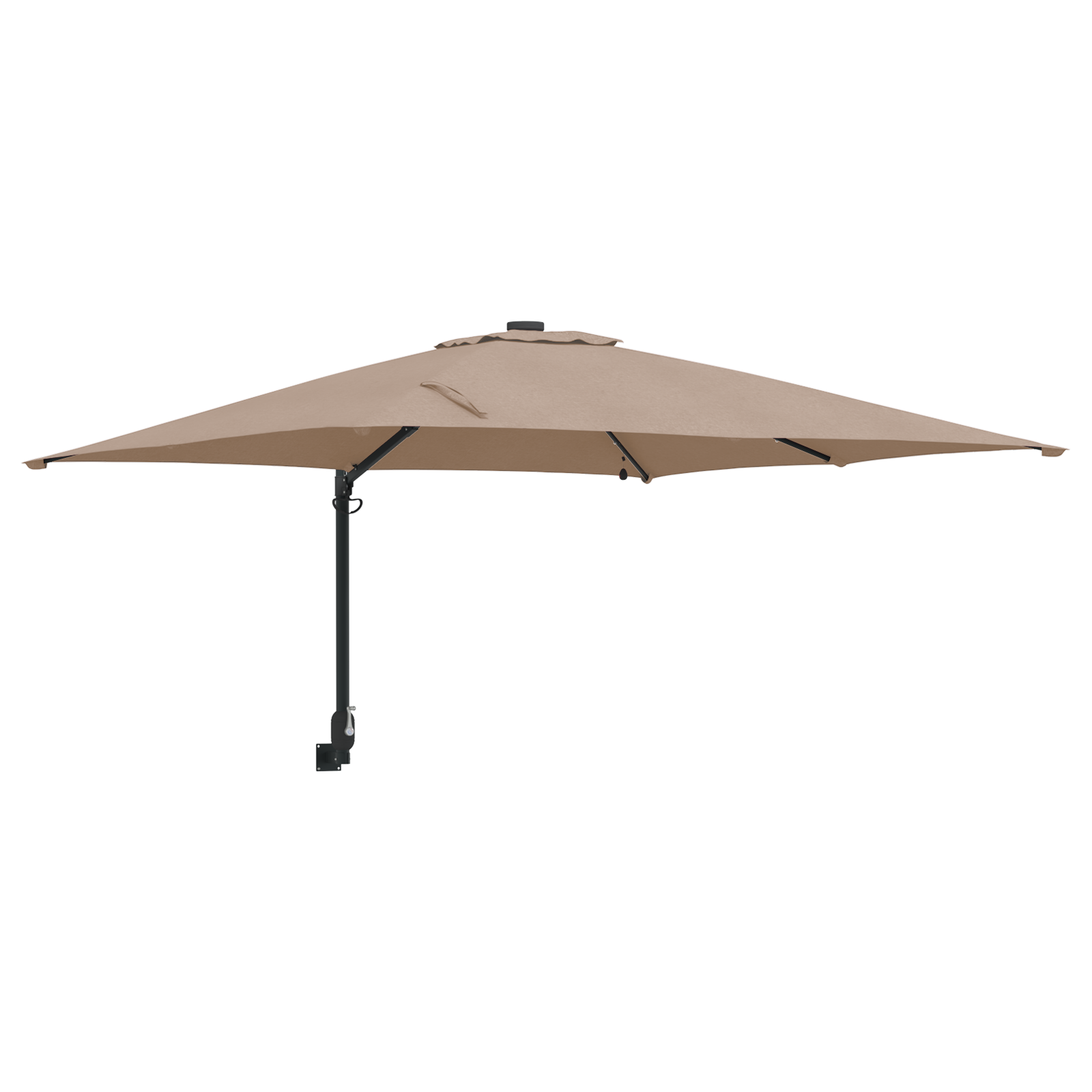 Hageparasol Gråbrun 248.5 x 247.5 x 160 cm stoff