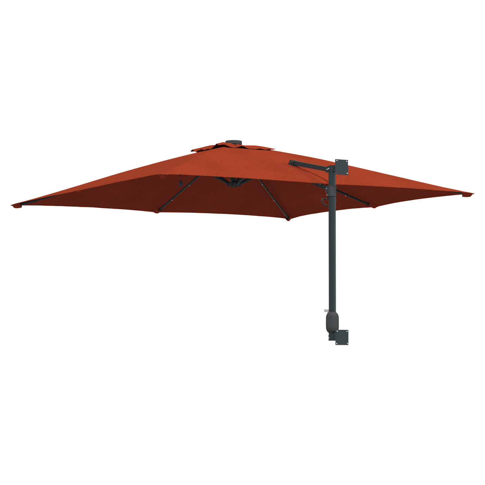 Hageparasol Terrakotta 248.5 x 247.5 x 160 cm stoff