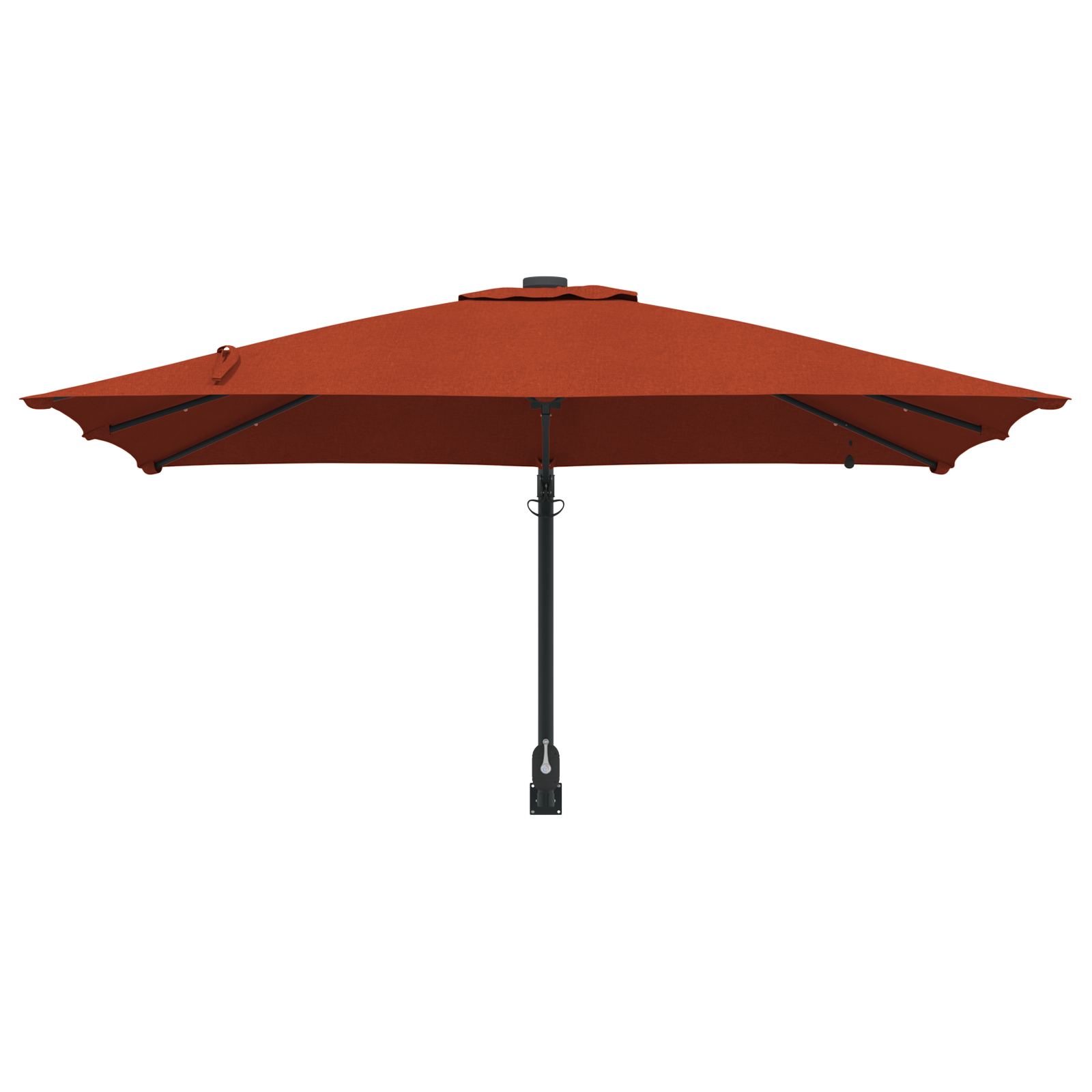 Hageparasol Terrakotta 248.5 x 247.5 x 160 cm stoff