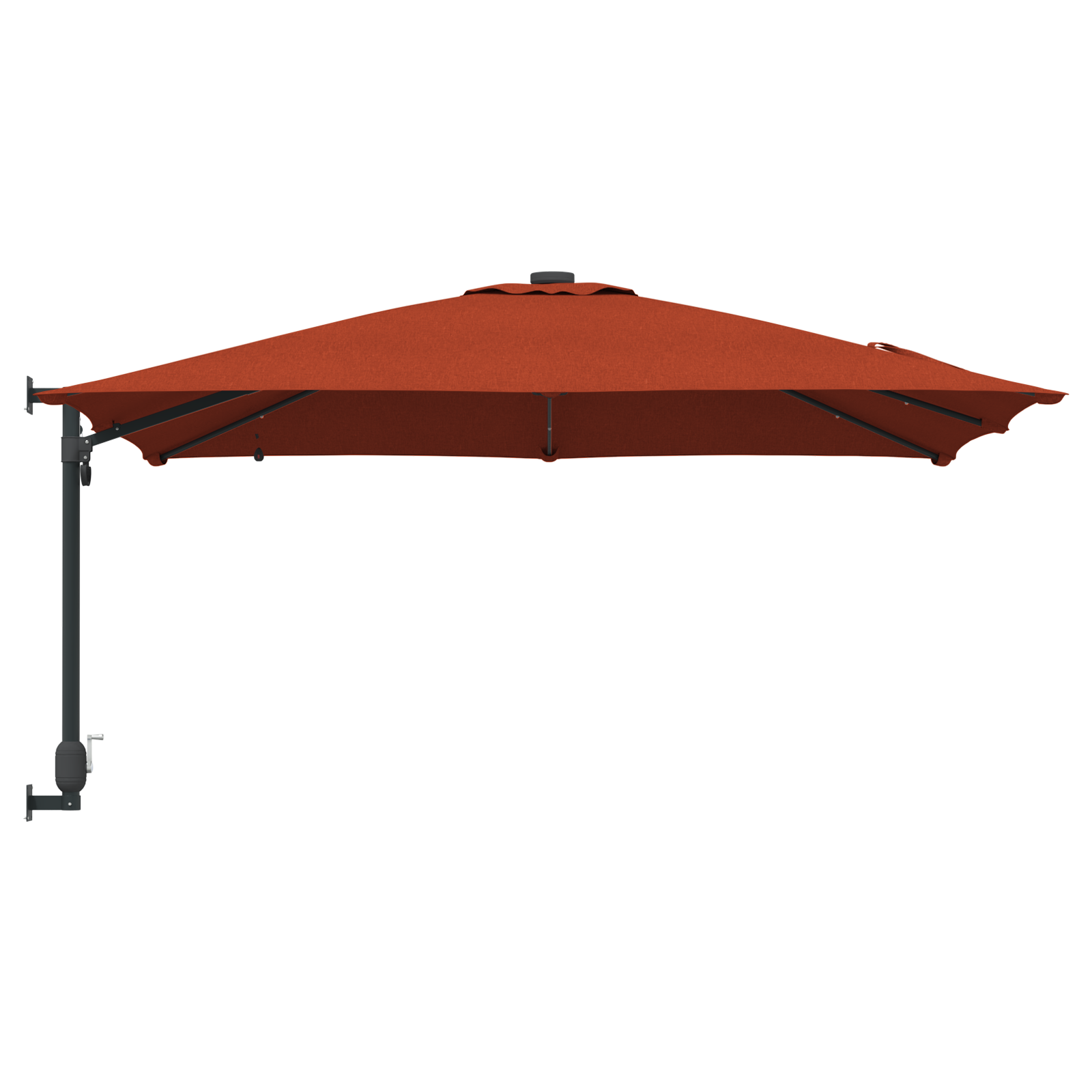 Hageparasol Terrakotta 248.5 x 247.5 x 160 cm stoff