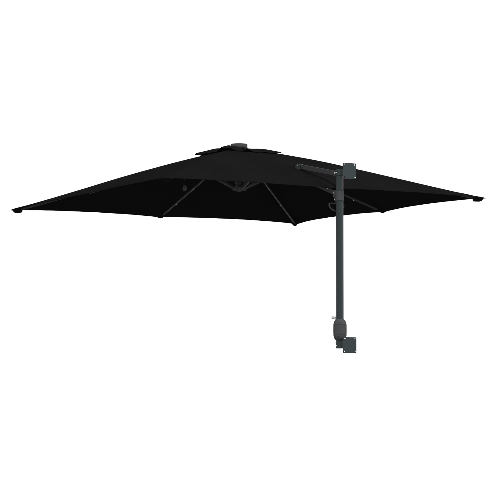 Hageparasol Svart 248.5 x 247.5 x 160 cm stoff