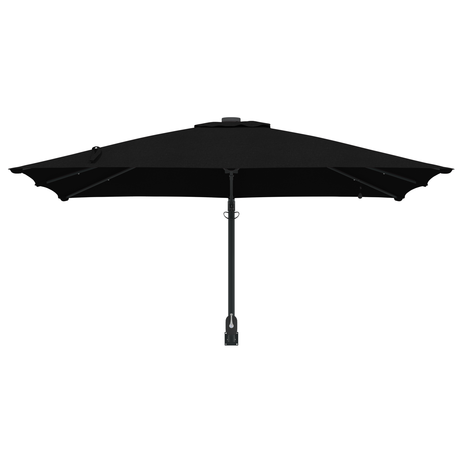 Hageparasol Svart 248.5 x 247.5 x 160 cm stoff