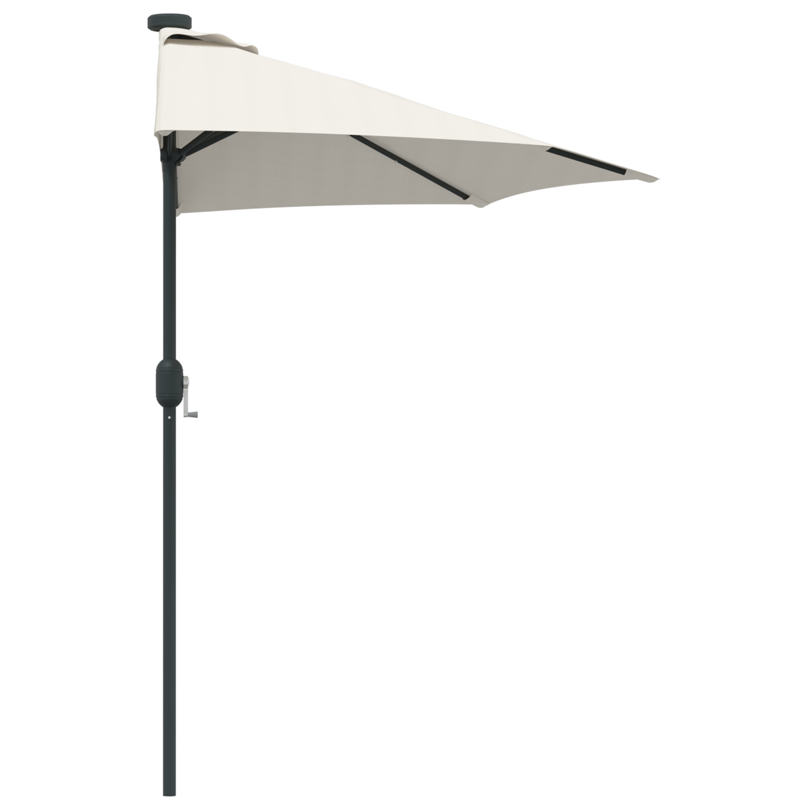 Hageparasol sand 294 x 150 x 223 cm stoff