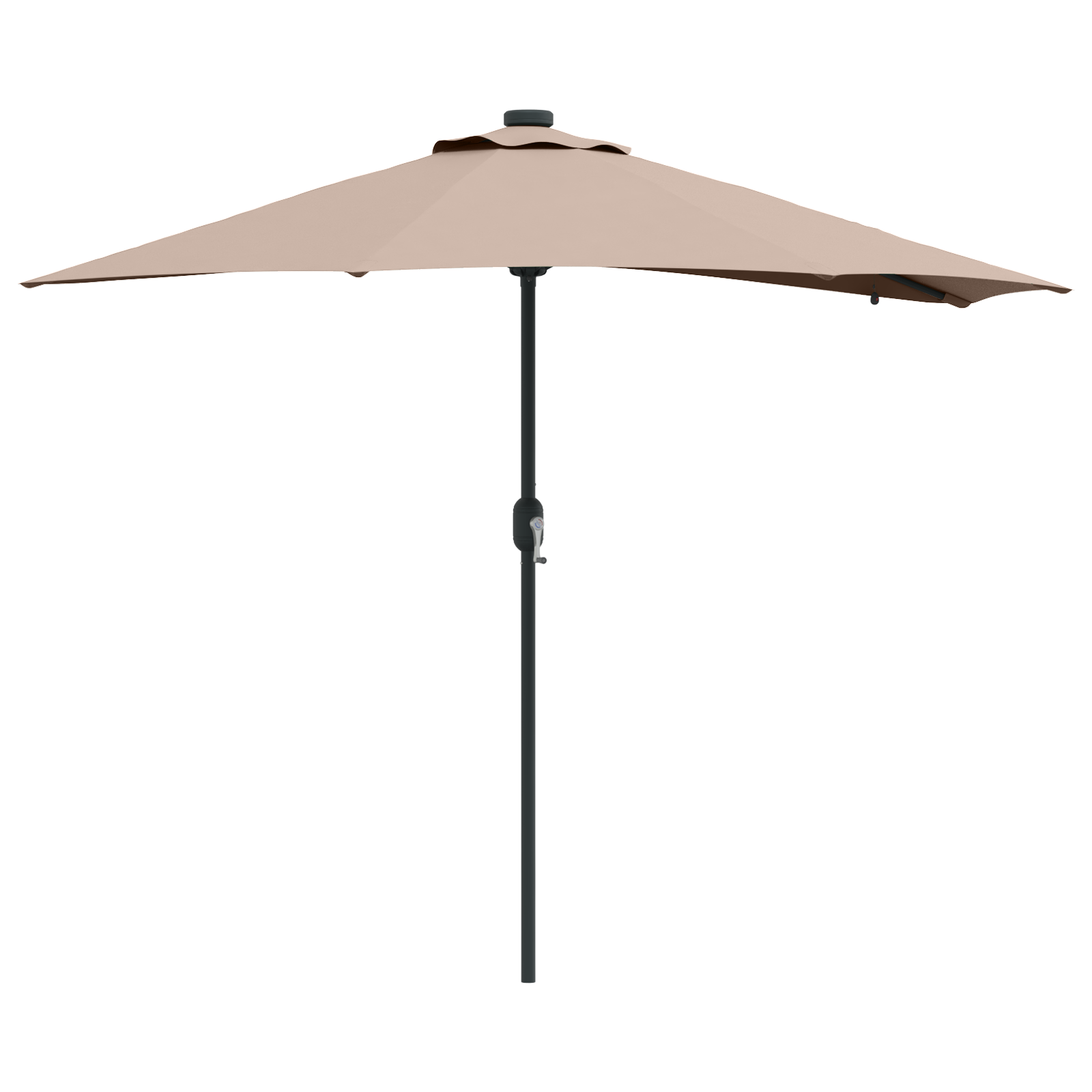 Hageparasol Gråbrun 294 x 150 x 223 cm stoff