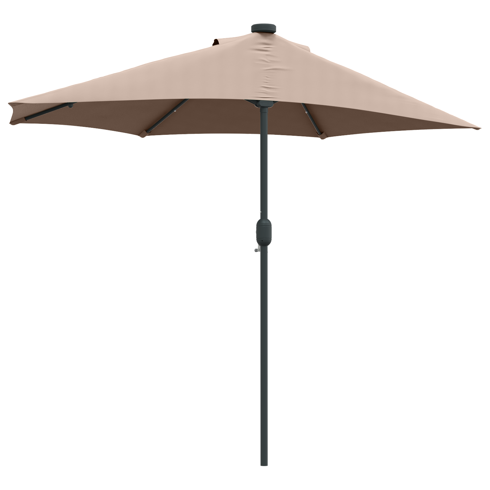 Hageparasol Gråbrun 294 x 150 x 223 cm stoff
