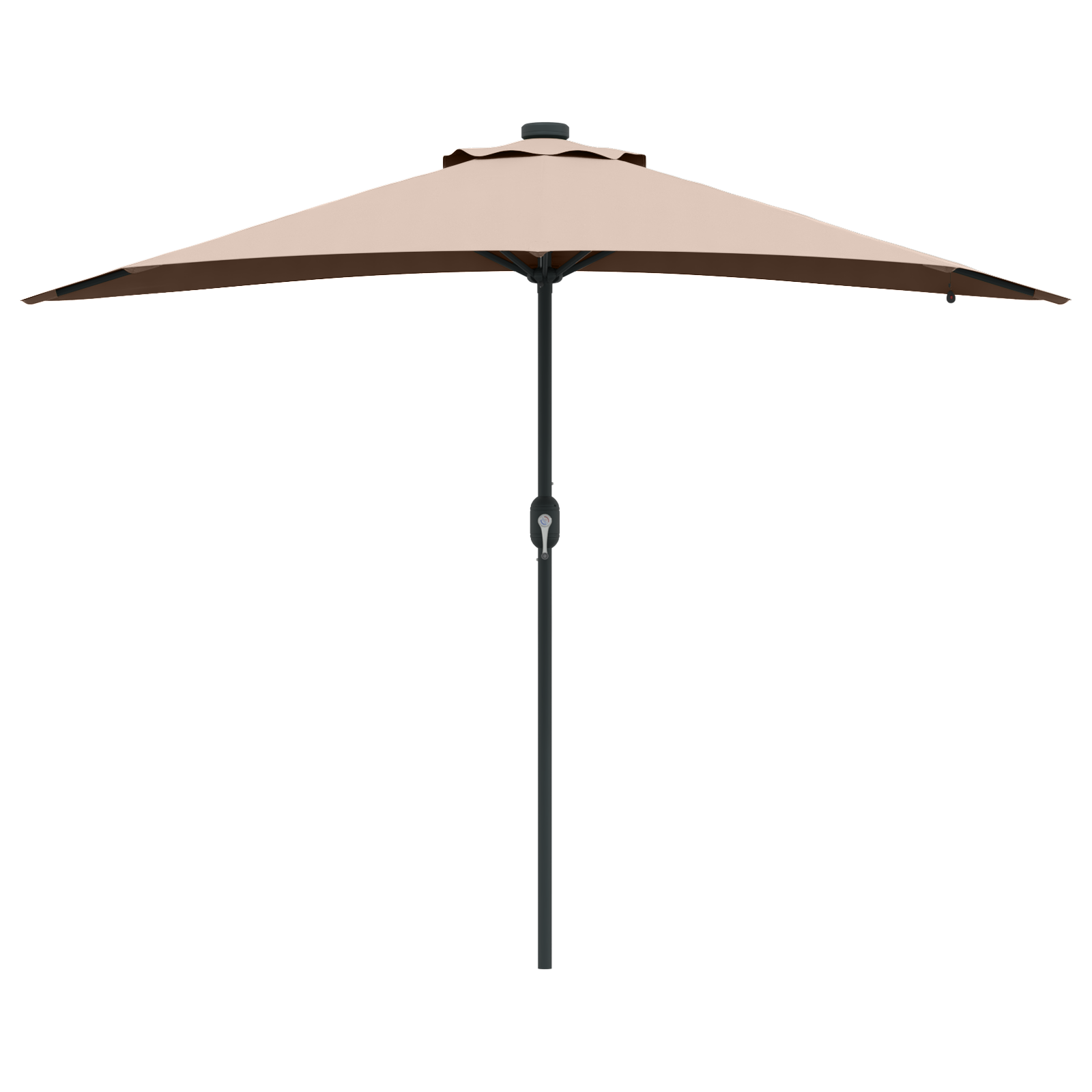 Hageparasol Gråbrun 294 x 150 x 223 cm stoff