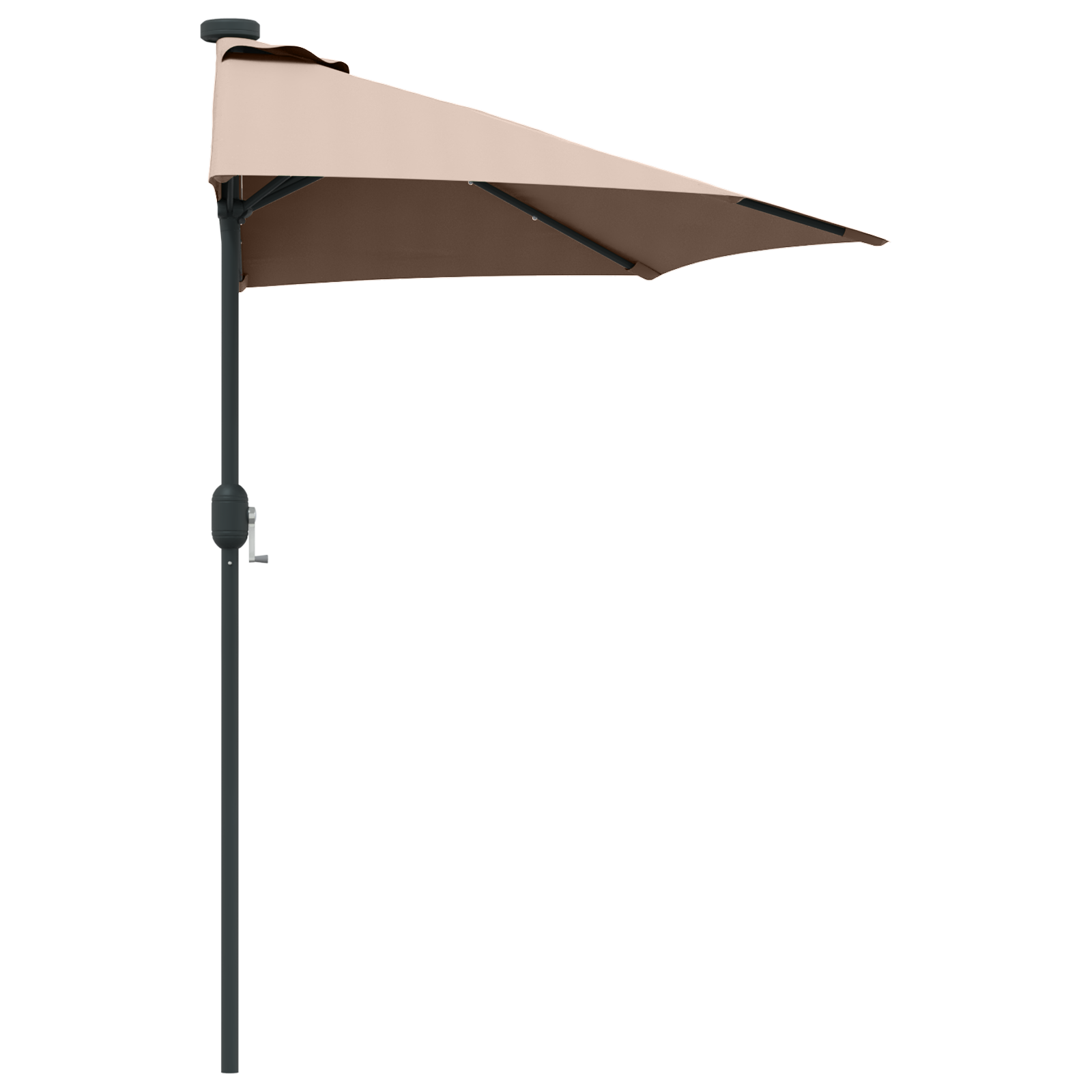 Hageparasol Gråbrun 294 x 150 x 223 cm stoff