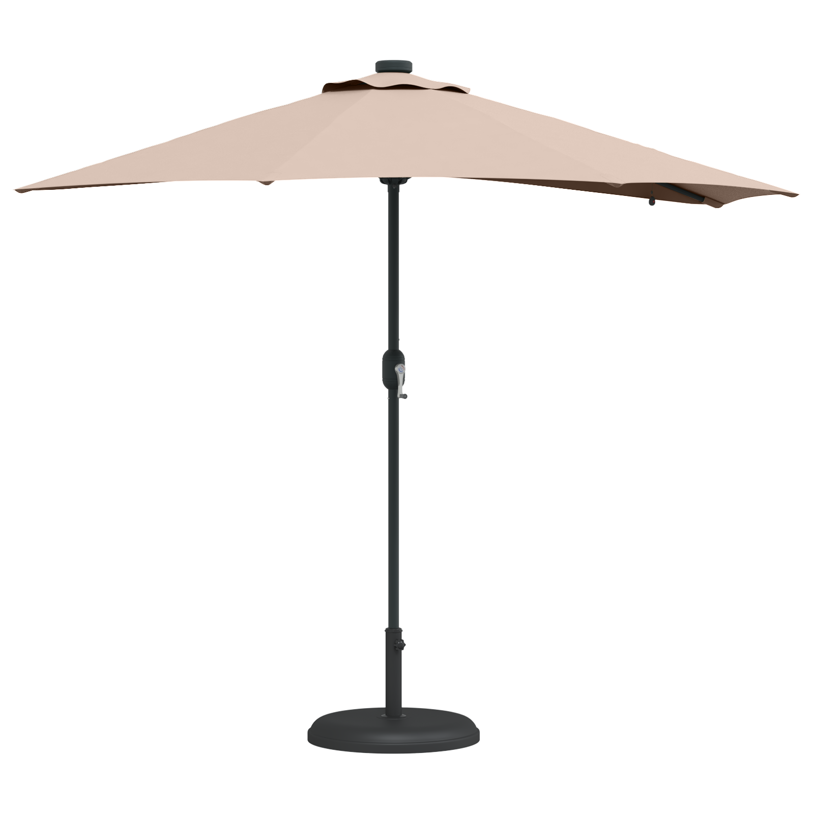 Hageparasol Gråbrun 294 x 150 x 223 cm stoff
